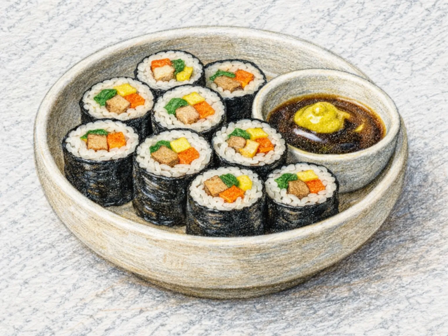Mayak Gimbap (mini gimbap coreano viciante)