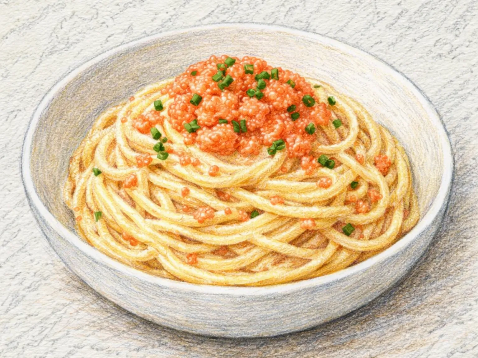 Mentaiko Cream Pasta (pasta de crema con huevas de abadejo)