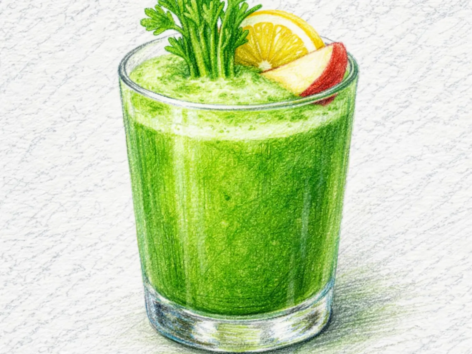 미나리 사과주스