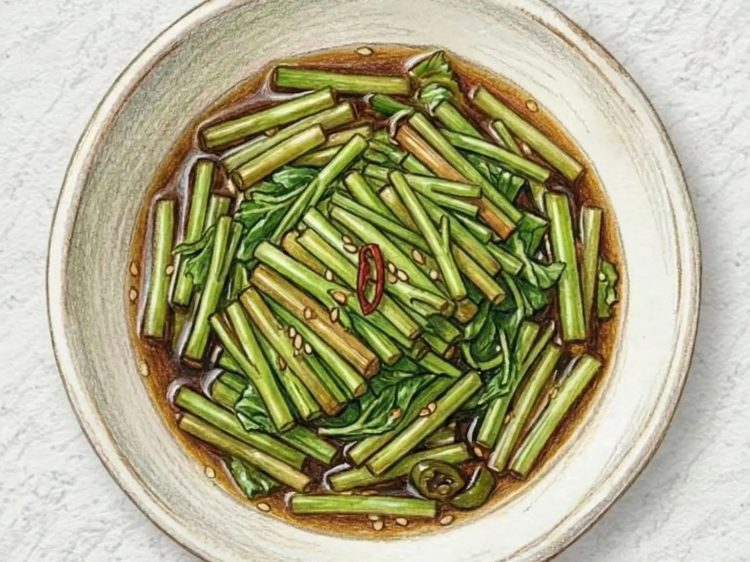 ミナリジャンアチ(セリの醤油漬け)