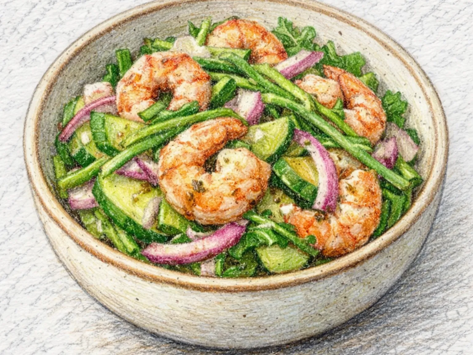 Minari Saeu Salad (salada coreana de salsa de água e camarão)