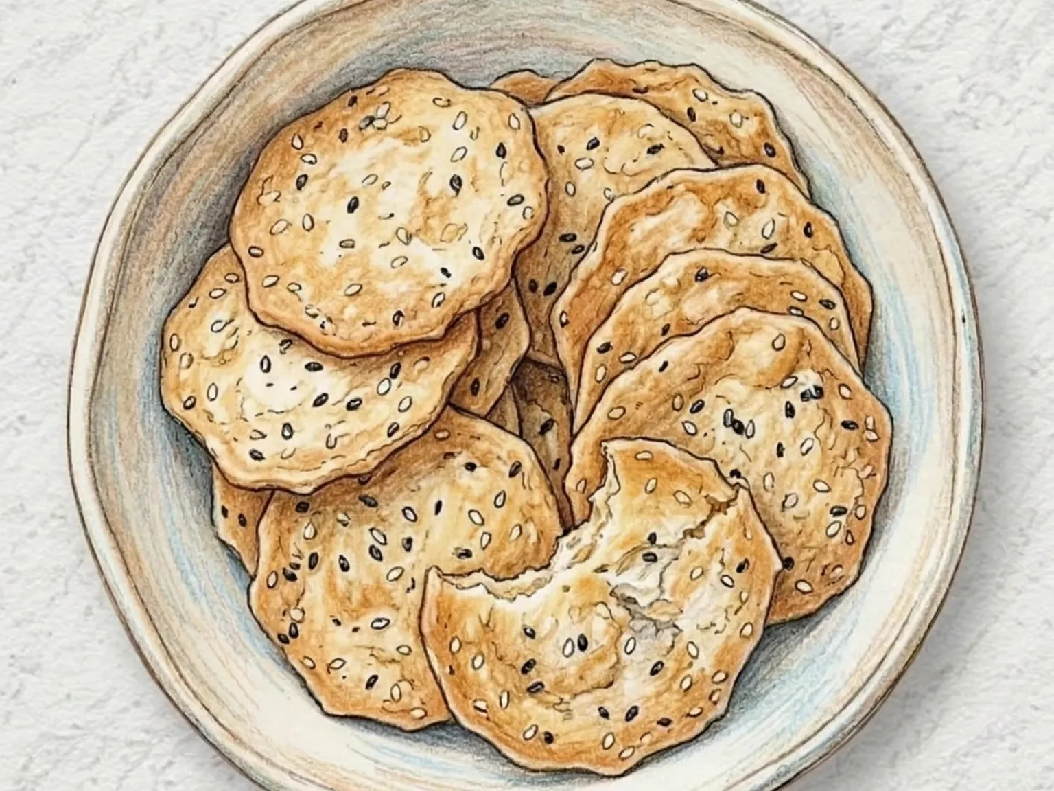 미소 참깨 크래커 (된장 감칠맛 바삭한 크래커)