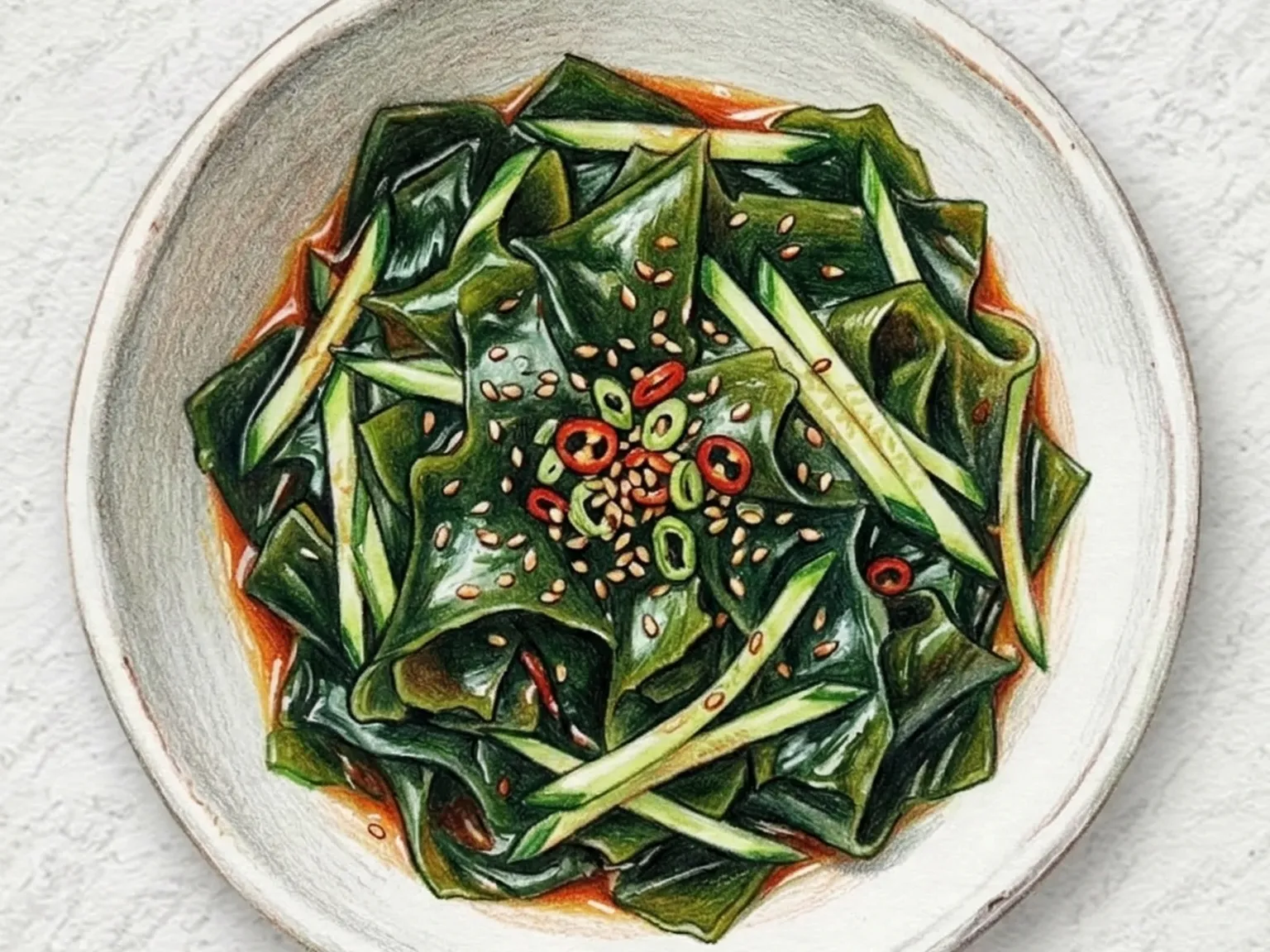 ワカメの和え物(酢コチュジャンの爽やか海藻おかず)