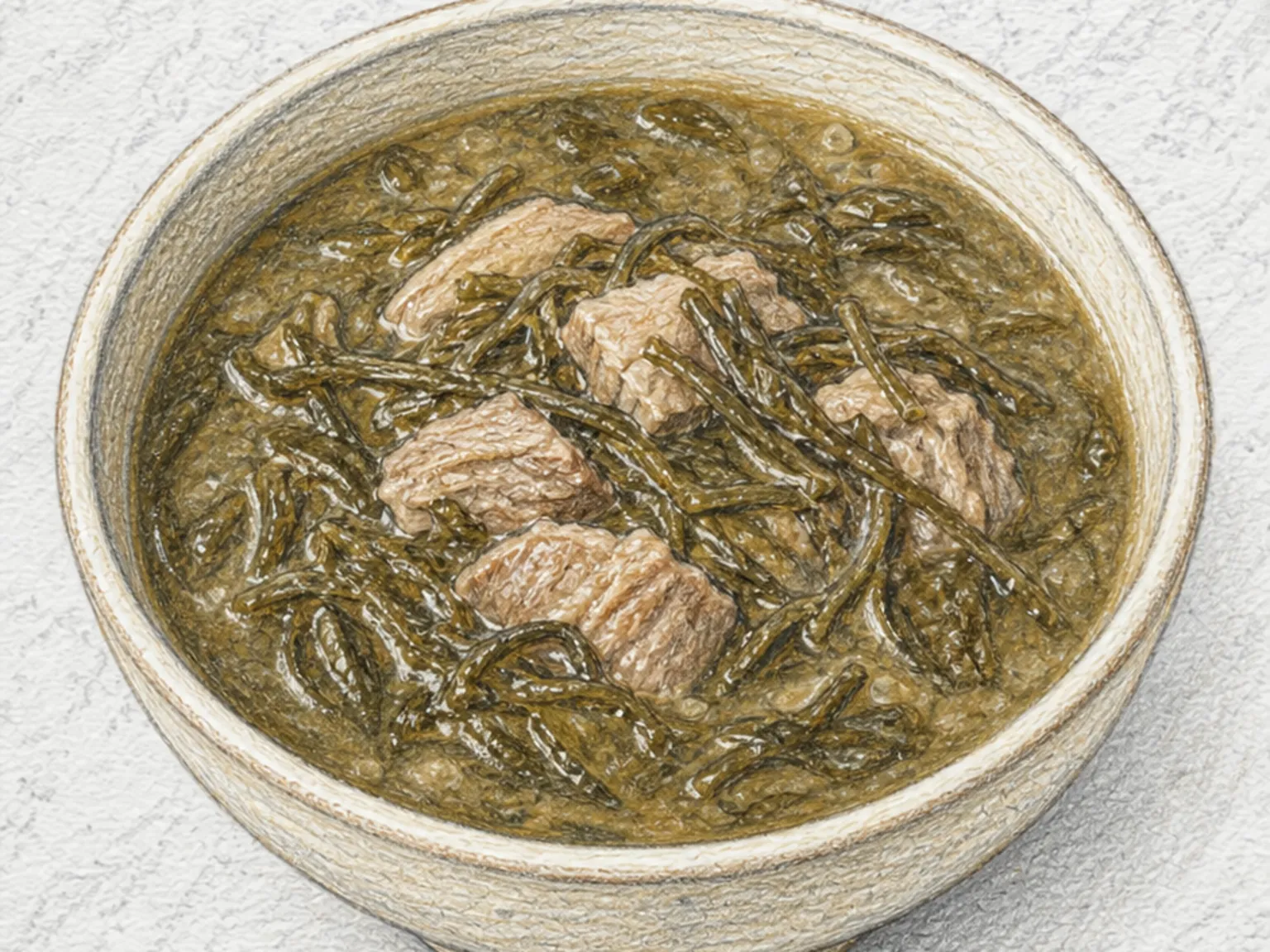 Jeju Pork and Gulfweed Soup