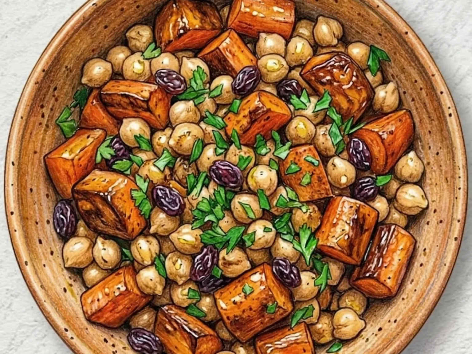 Salada Marroquina de Cenoura e Grão-de-Bico