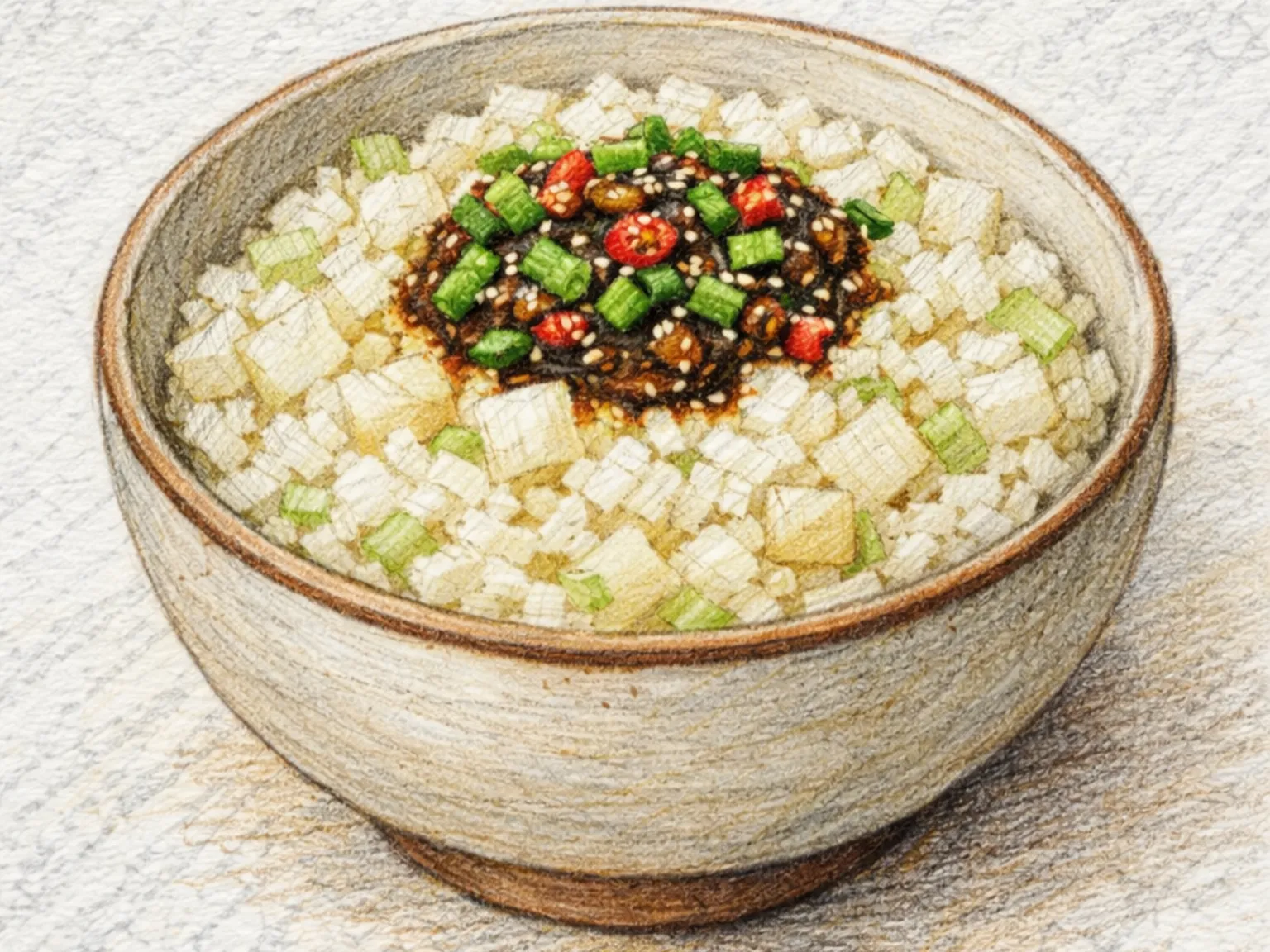 大根ご飯（千切り大根の旨味が染みる韓国ご飯）