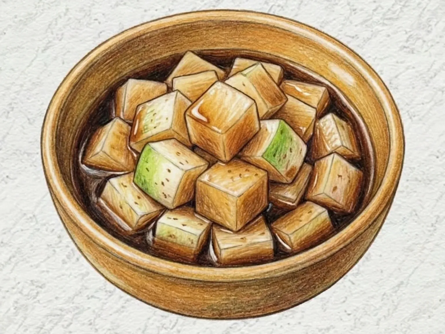 Mu Jangajji (Cubos de rabanete em conserva de soja coreana)