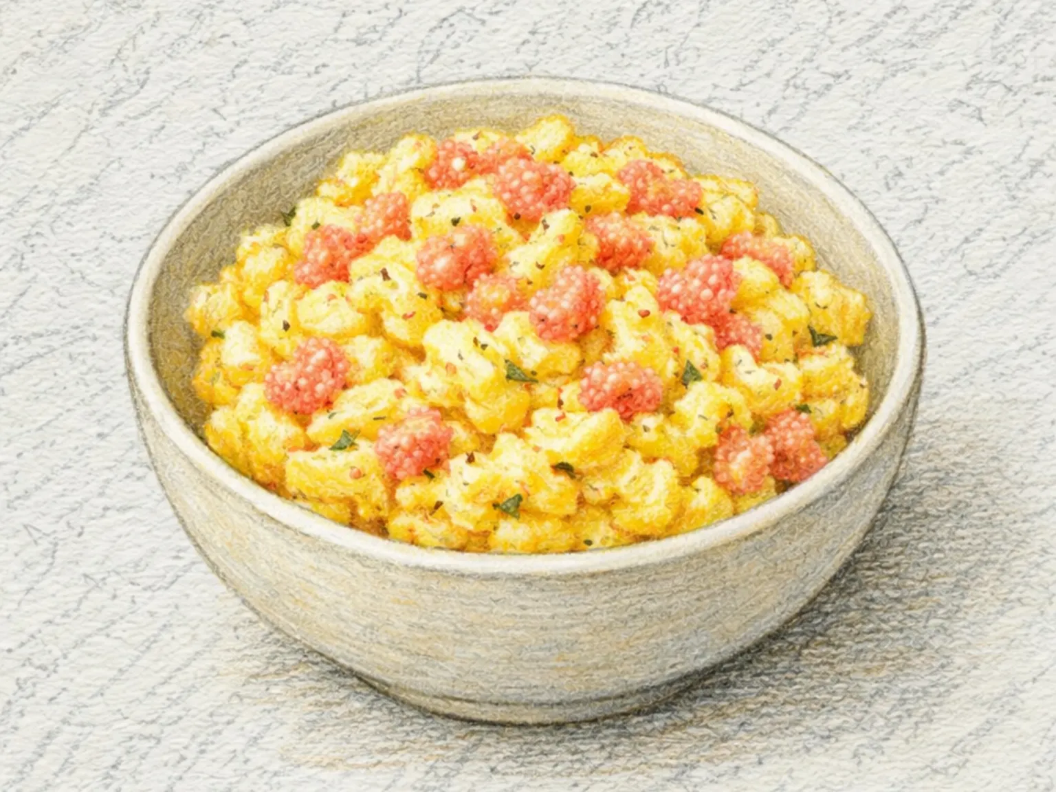 Myeongran-dalgyal-butter-bokkeum (Refogado coreano de ovas de polaca, ovo e manteiga)