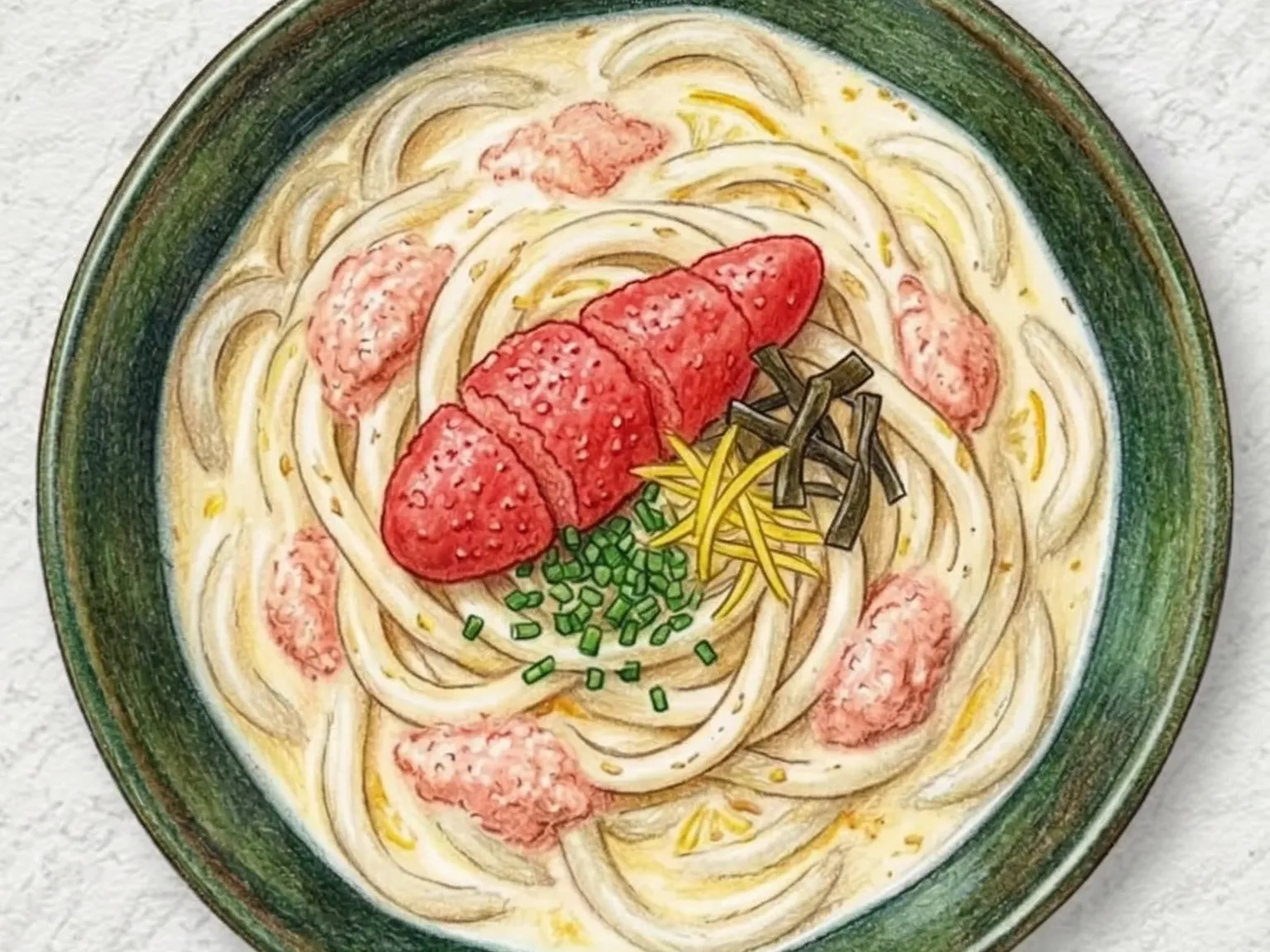 明太柚子クリームうどん(明太子と柚子のクリームうどん)