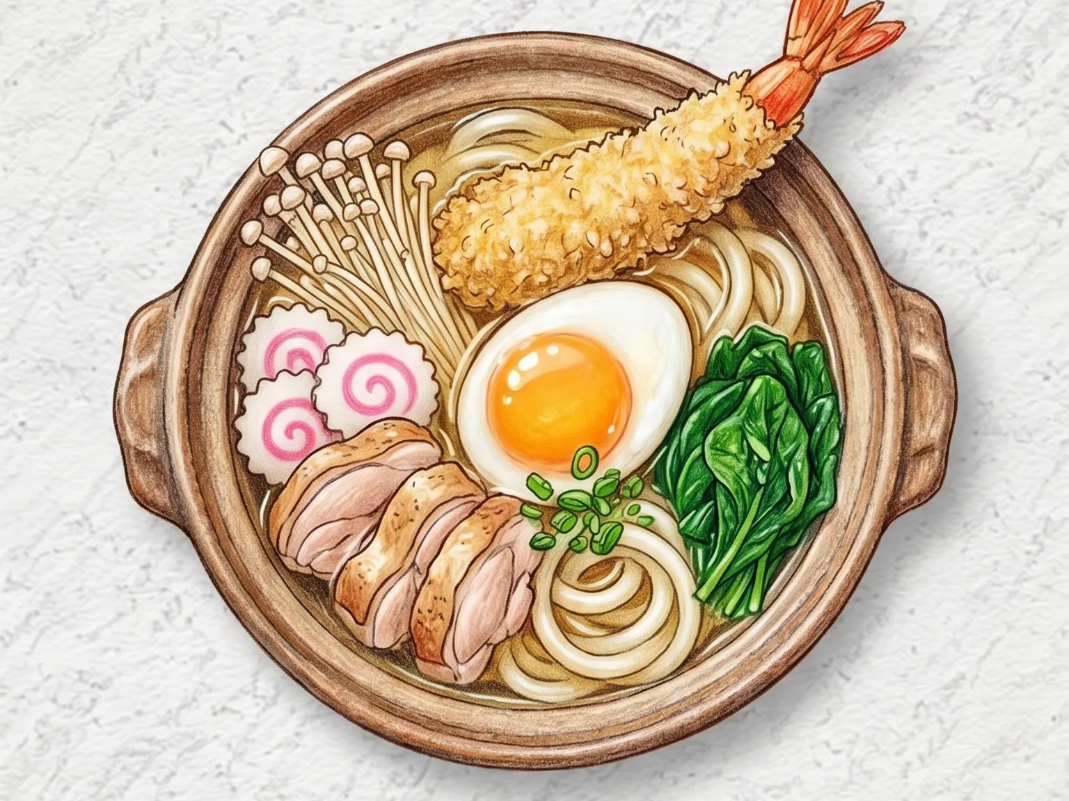 나베야키 우동 (뚝배기 냄비 우동 전골)