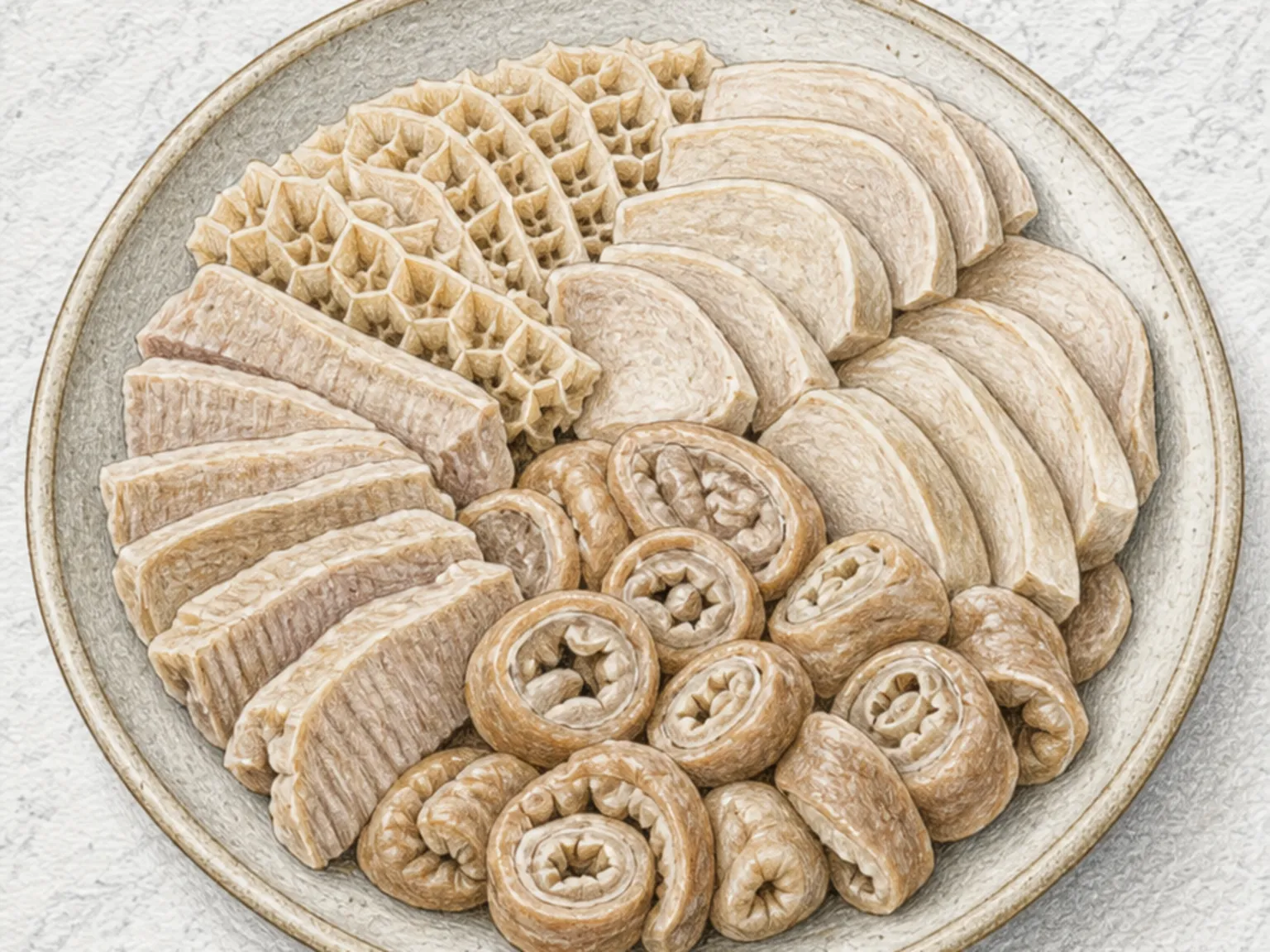 Korean Boiled Beef Offal Platter
