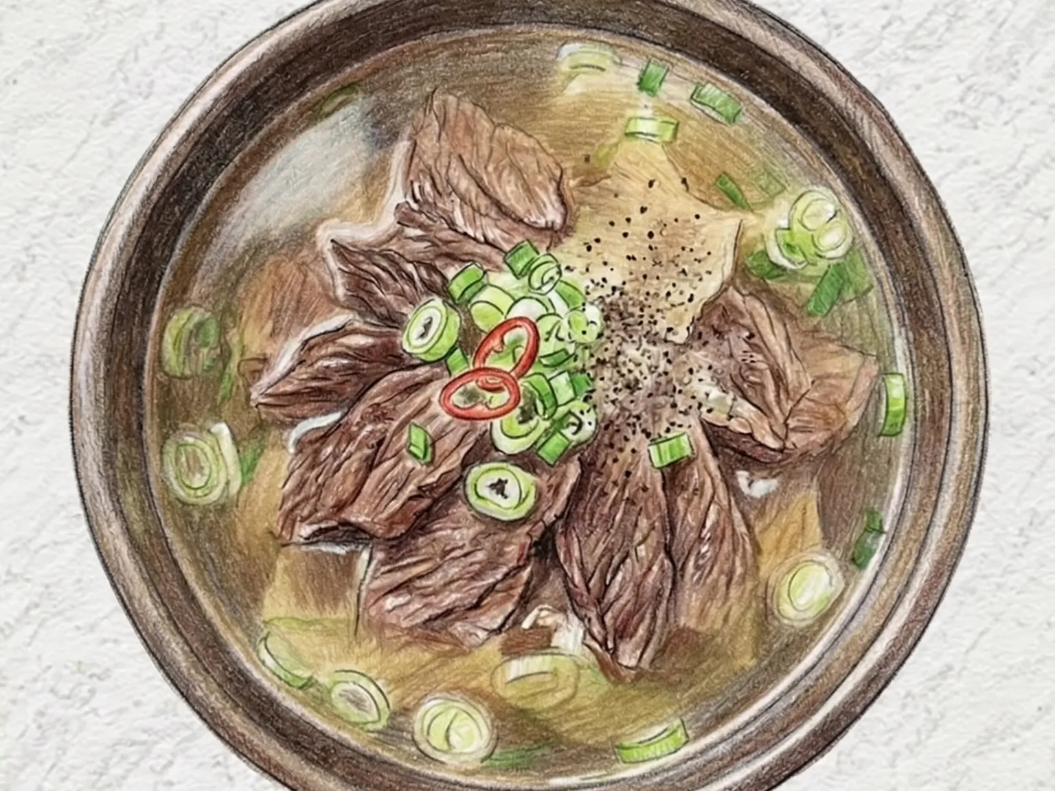 Naju-gomtang (sopa clara de falda de ternera de Naju)