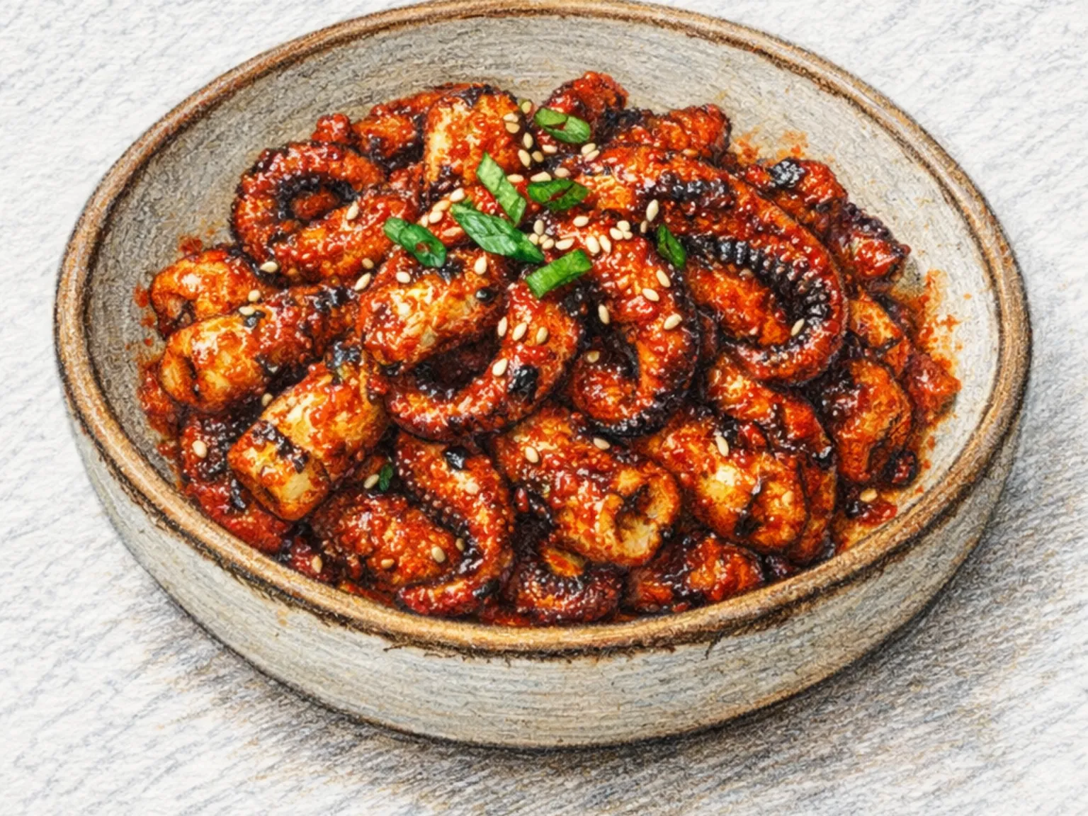 ナクチグイ（テナガダコのグリル）