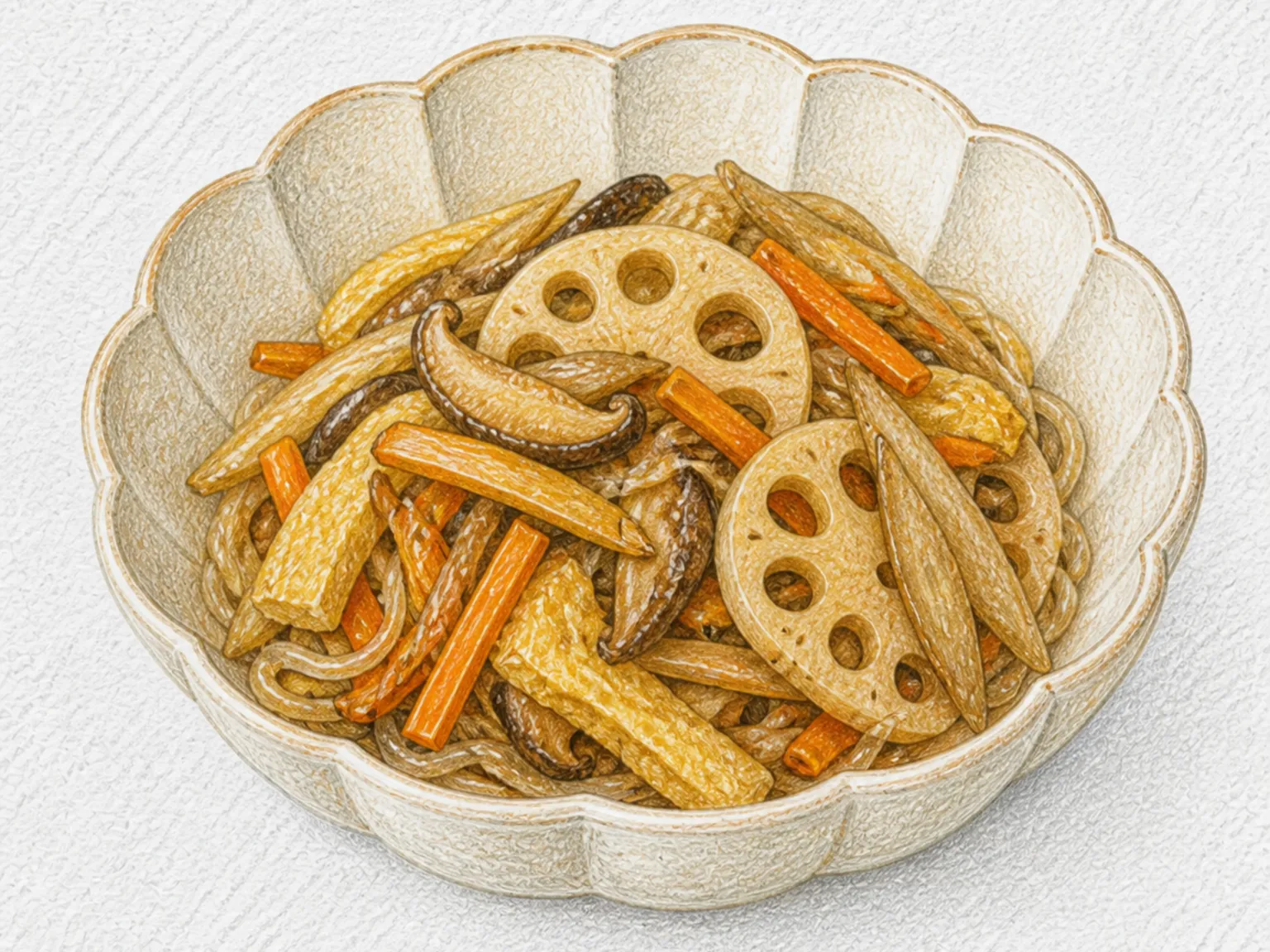 Niai (Sweet-Sour Simmered Root Vegetables)