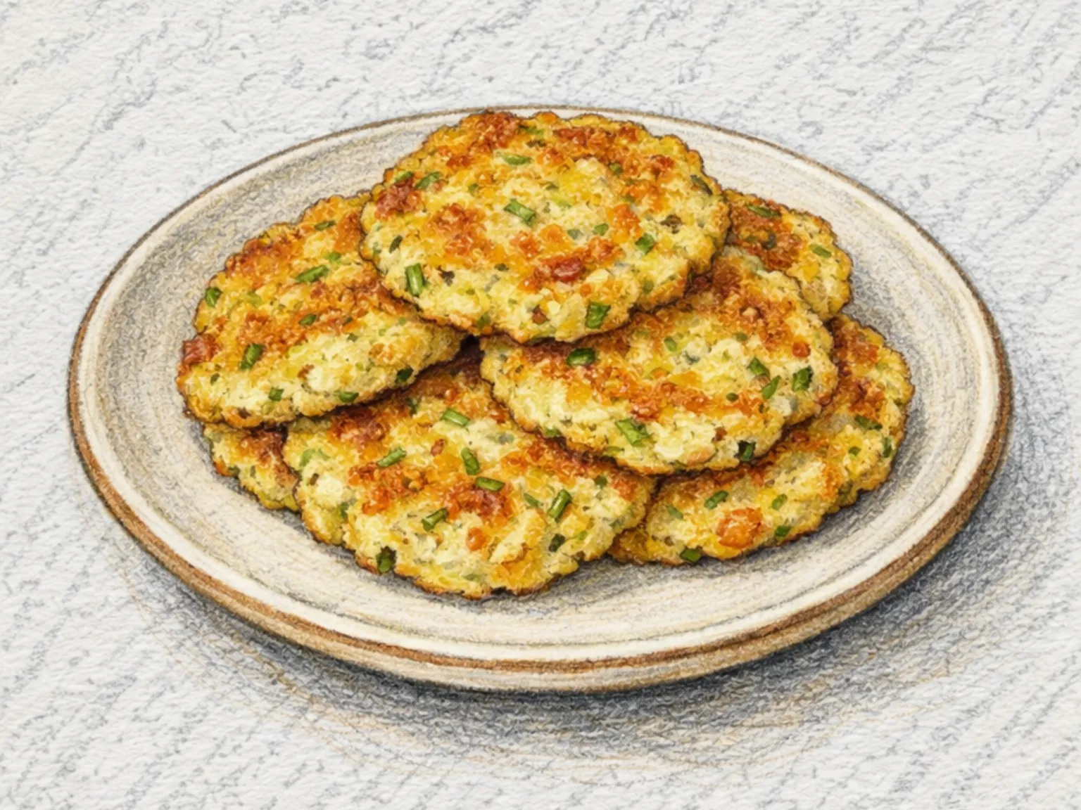 ノクトゥジョン(緑豆チヂミ)(豚肉とキムチ入り伝統緑豆チヂミ)