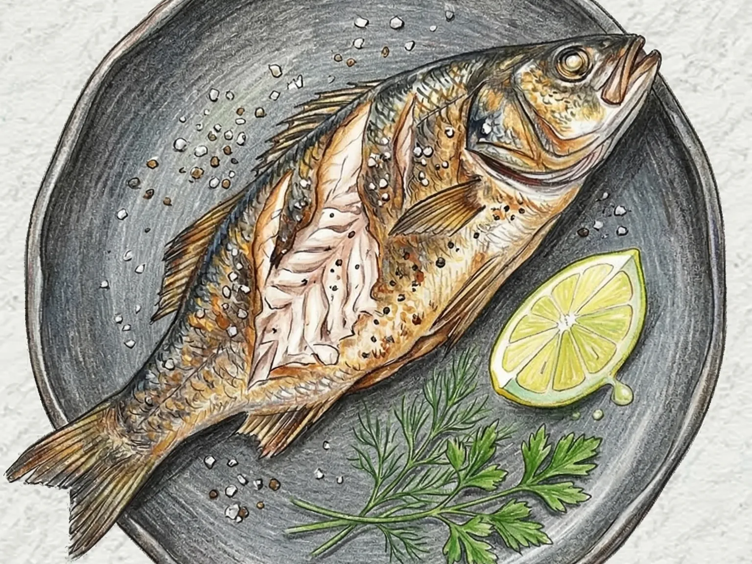 Nongeo Sogeum-gui (lubina a la sal coreana)