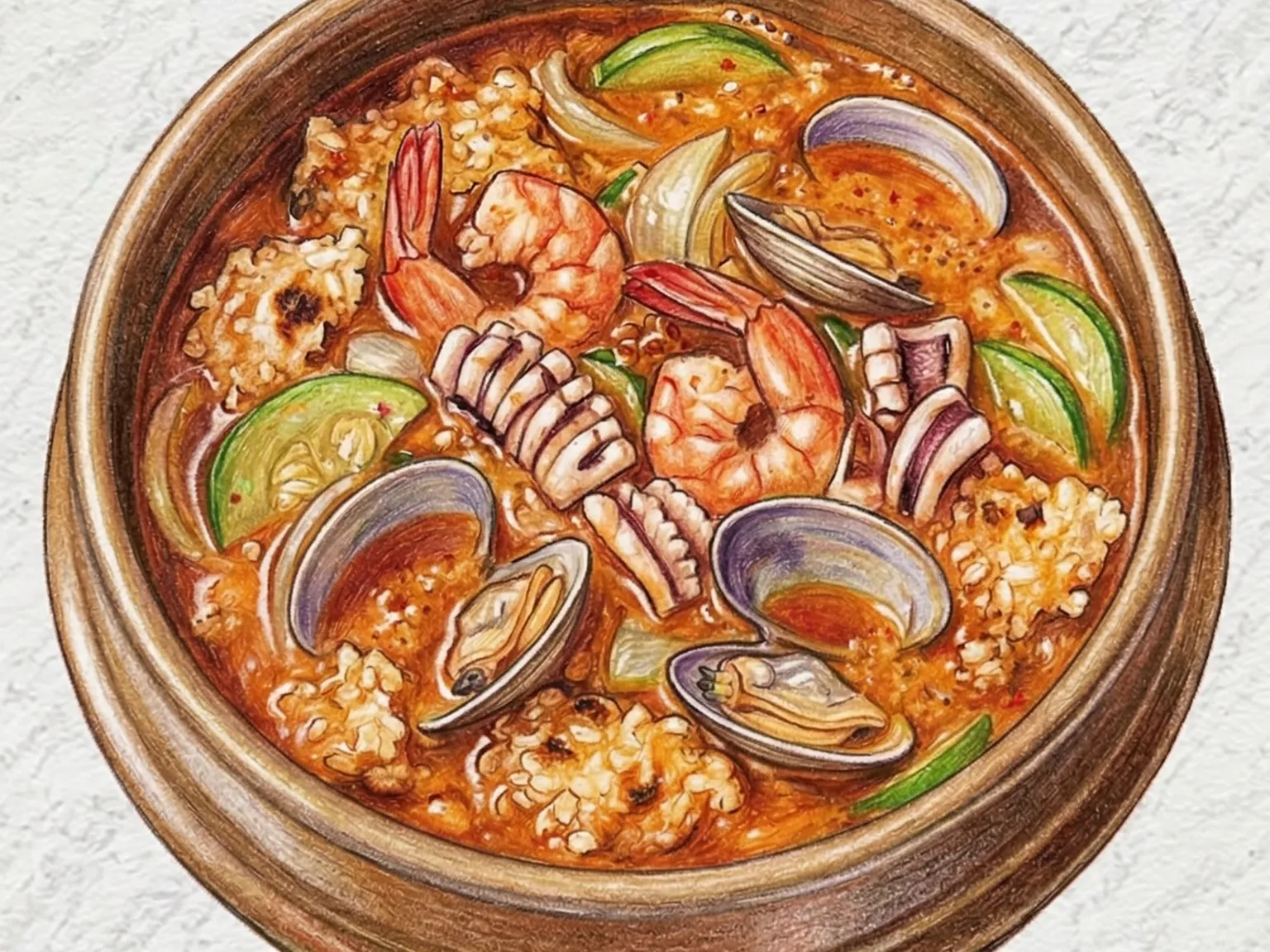 누룽지 해물찌개