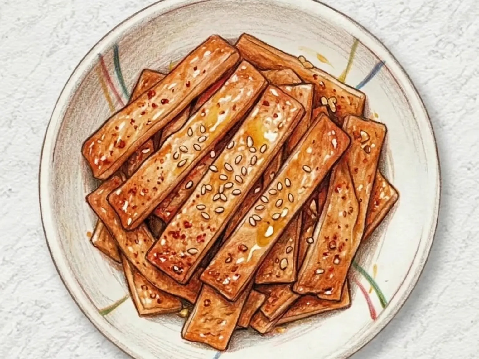 Korean Stir-Fried Fish Cake Strips