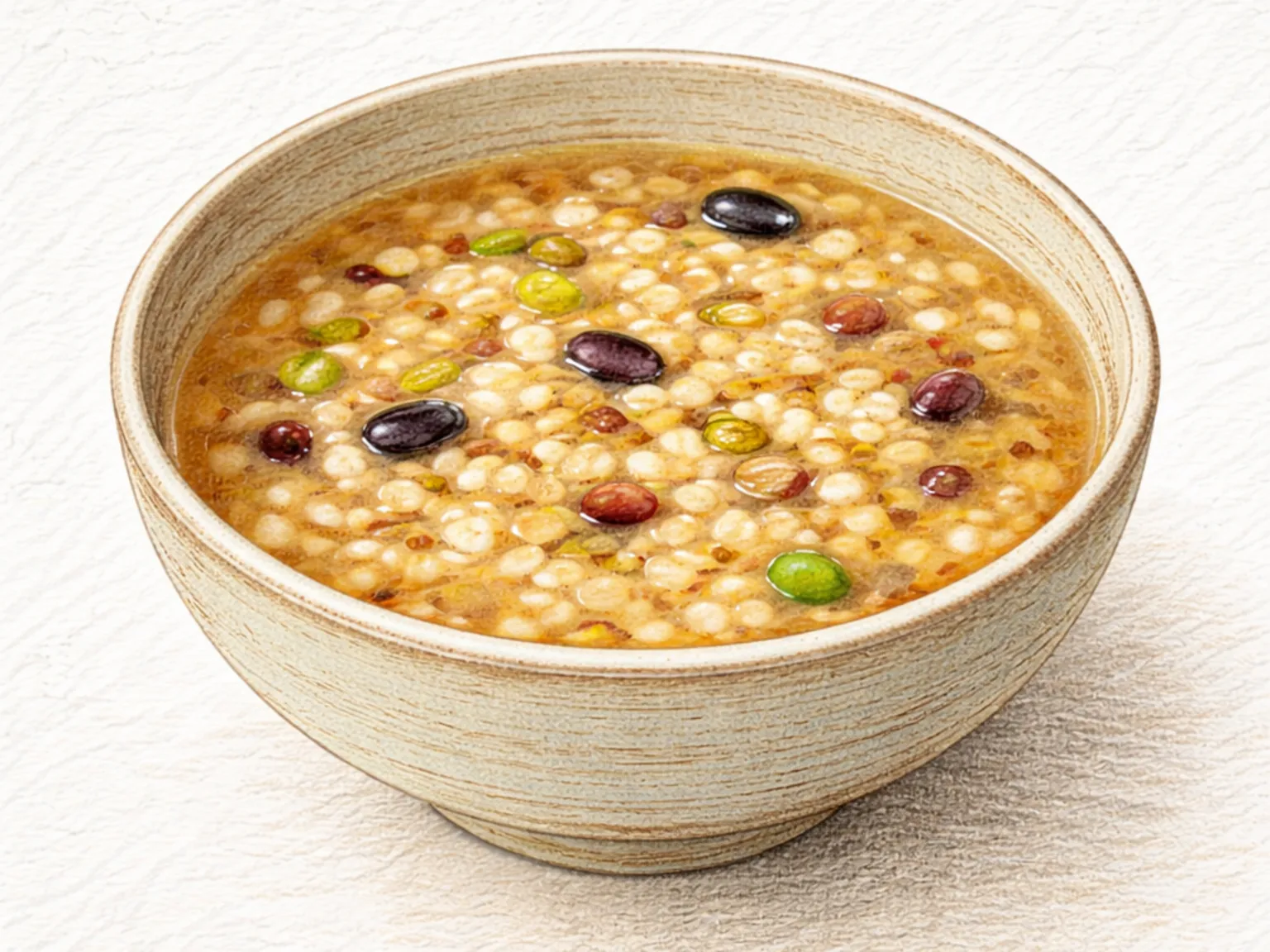 Ogok-sikhye (ponche de arroz doce de cinco grãos coreano)