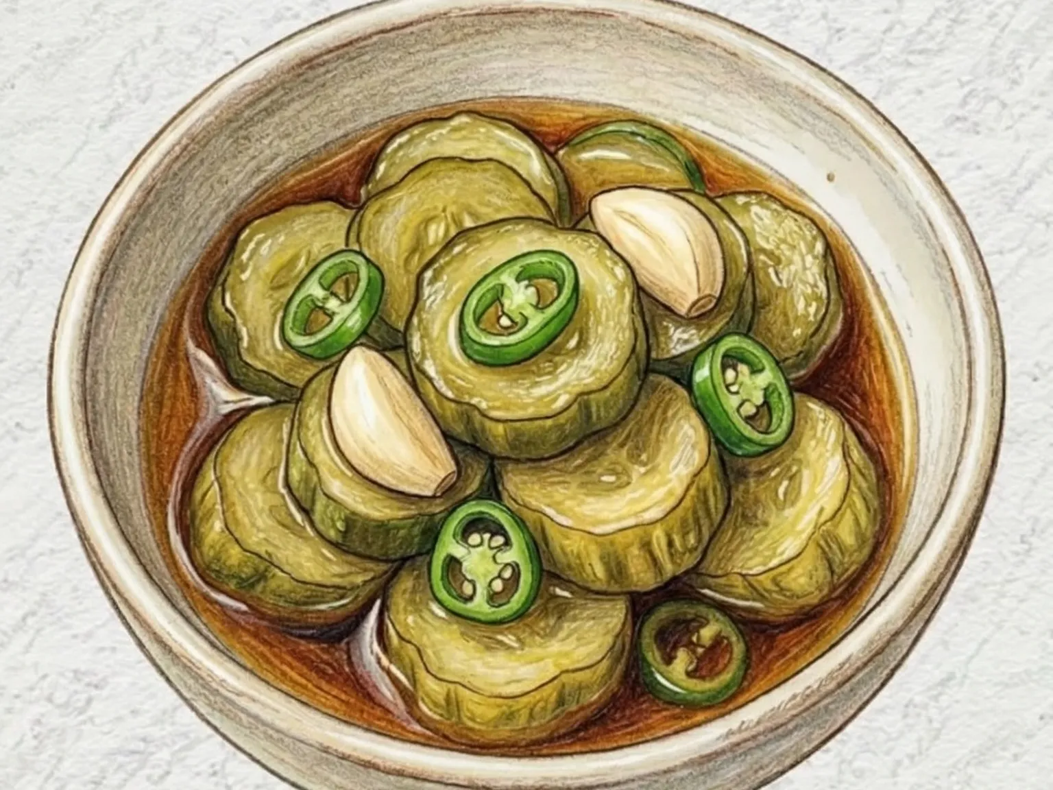 オイジャンアチ（きゅうりの醤油漬け）