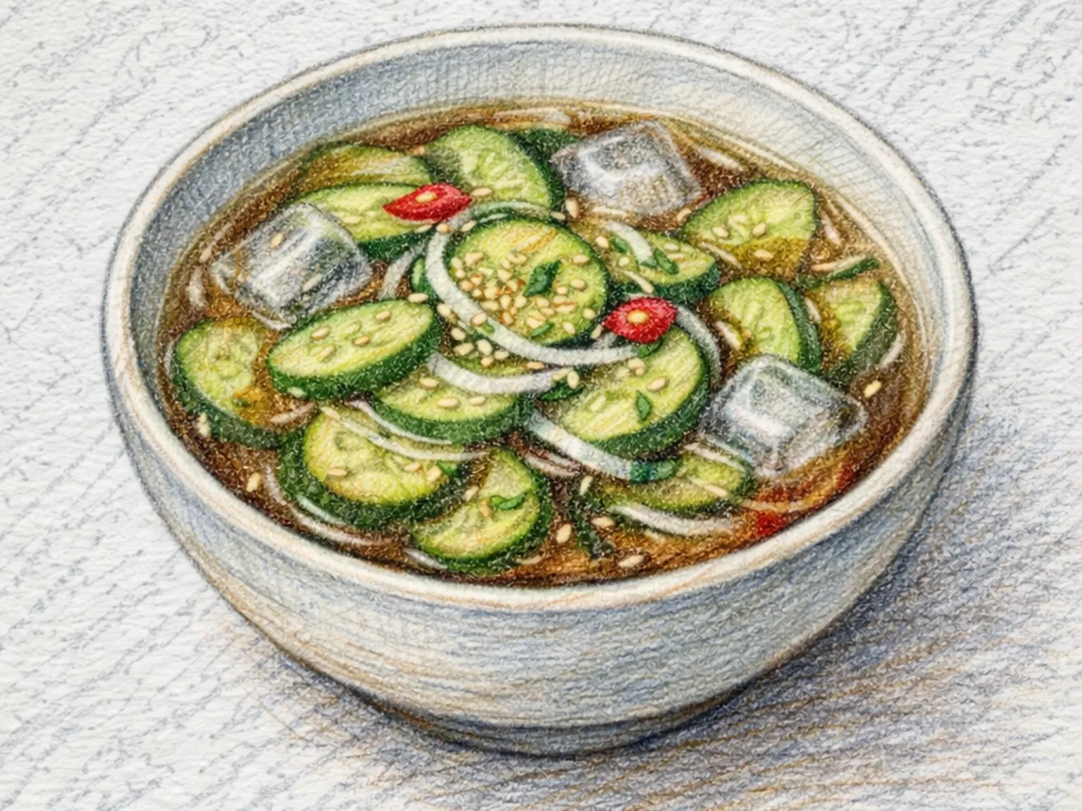 きゅうりの冷製スープ（韓国式冷たいきゅうり汁）