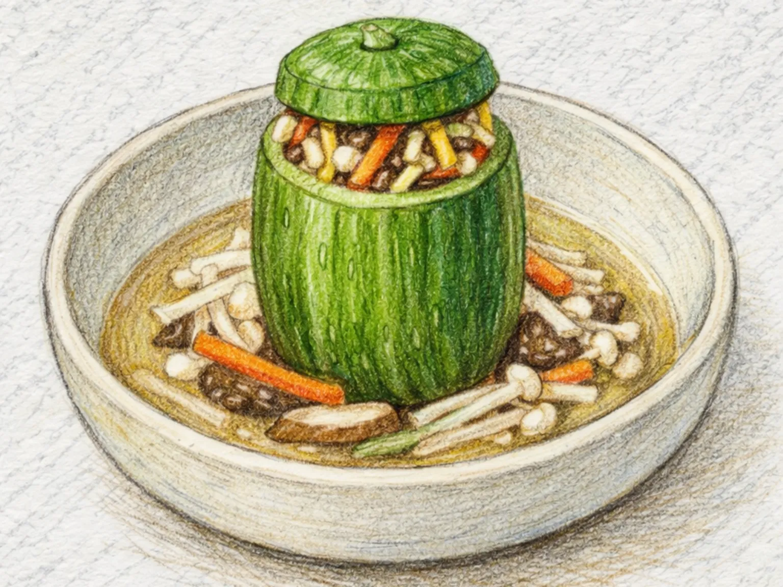 Oiseon (Pepino recheado no vapor à coreana)