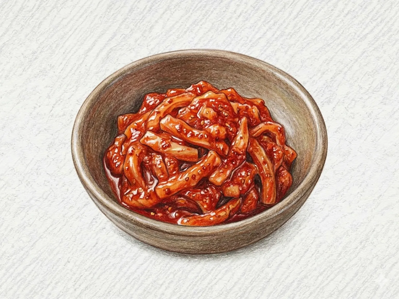 Ojingeo Jeotgal (lula fermentada picante coreana)