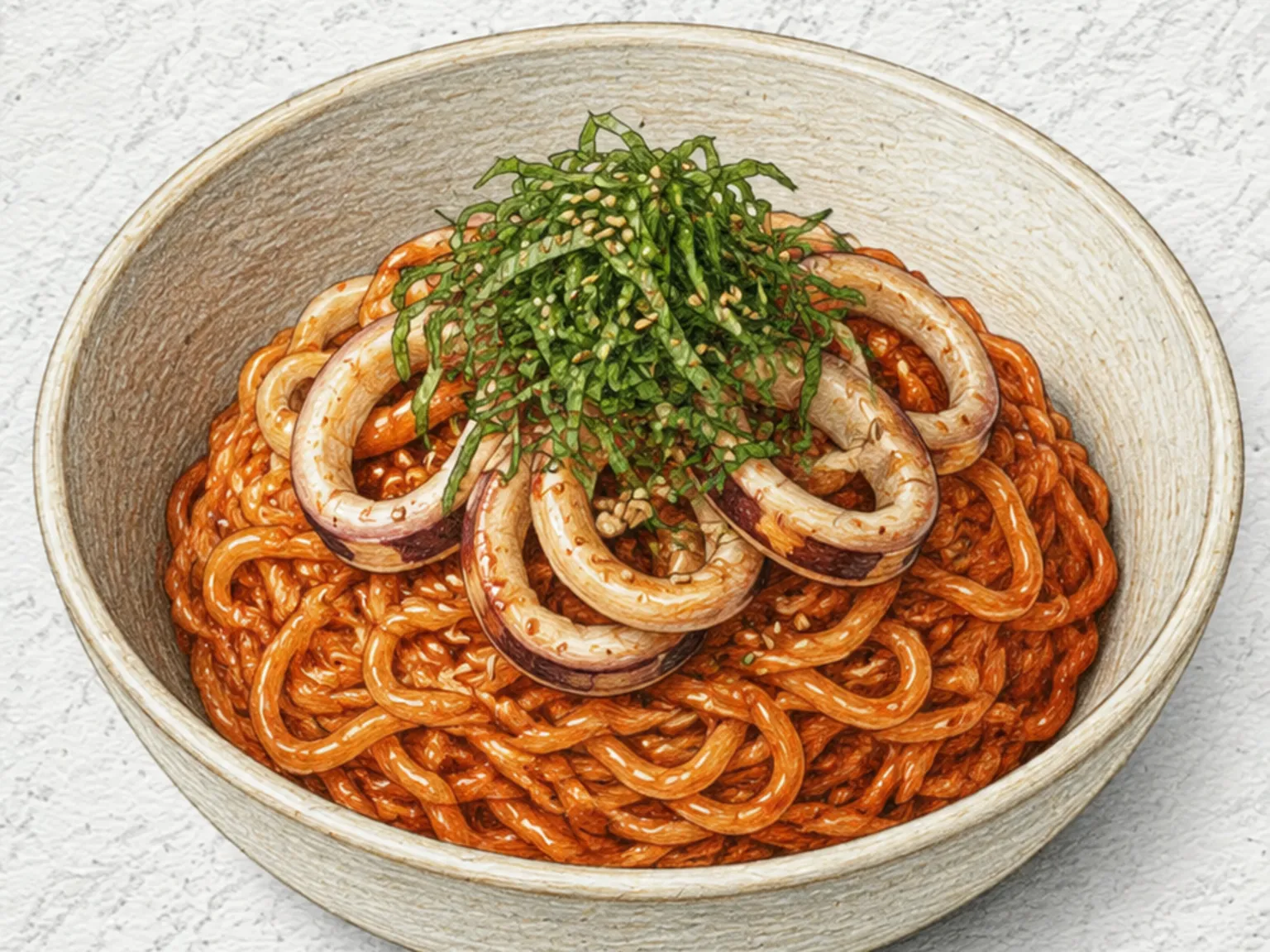 오징어쌈장비빔면