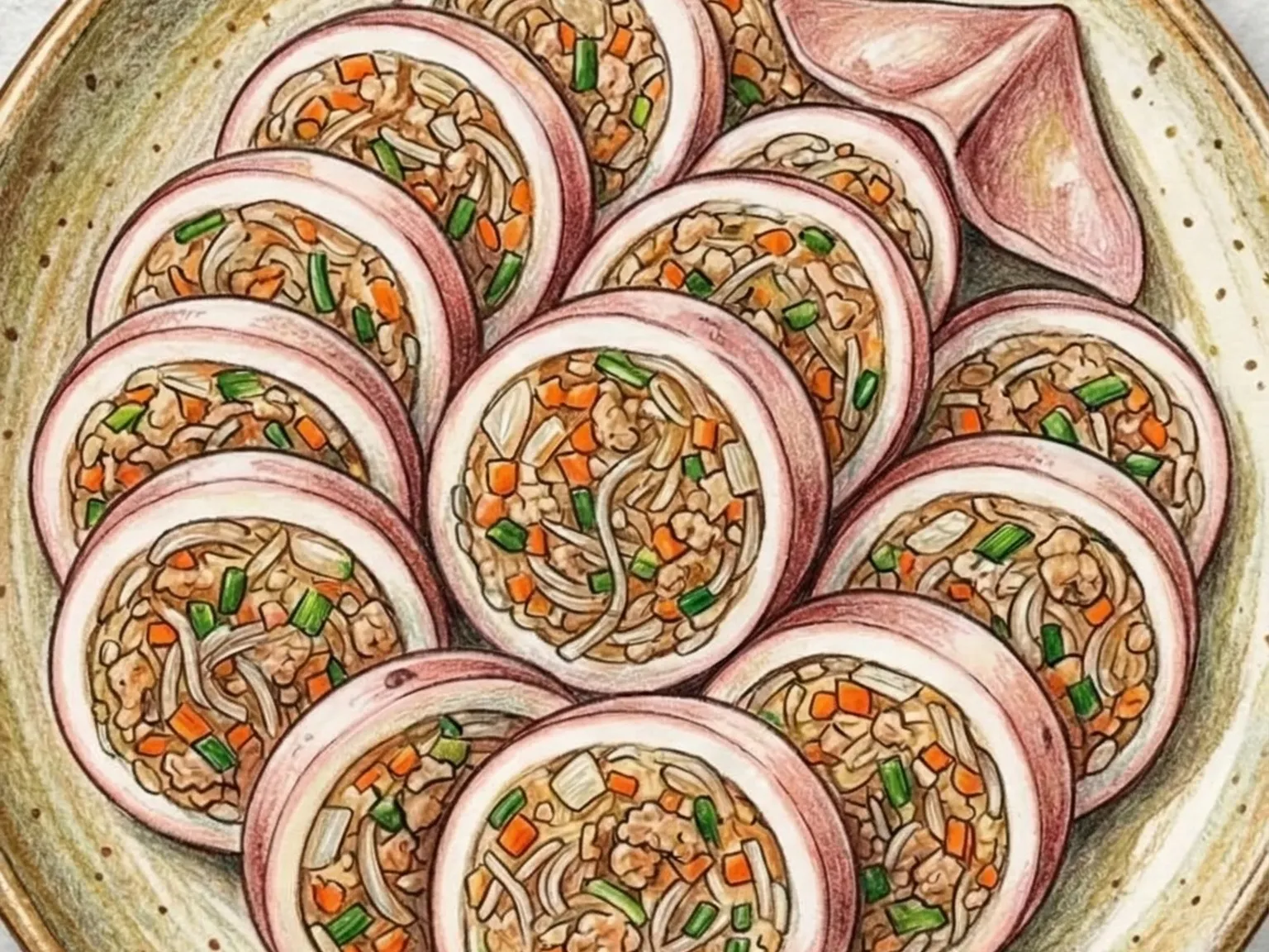 Korean Steamed Stuffed Squid