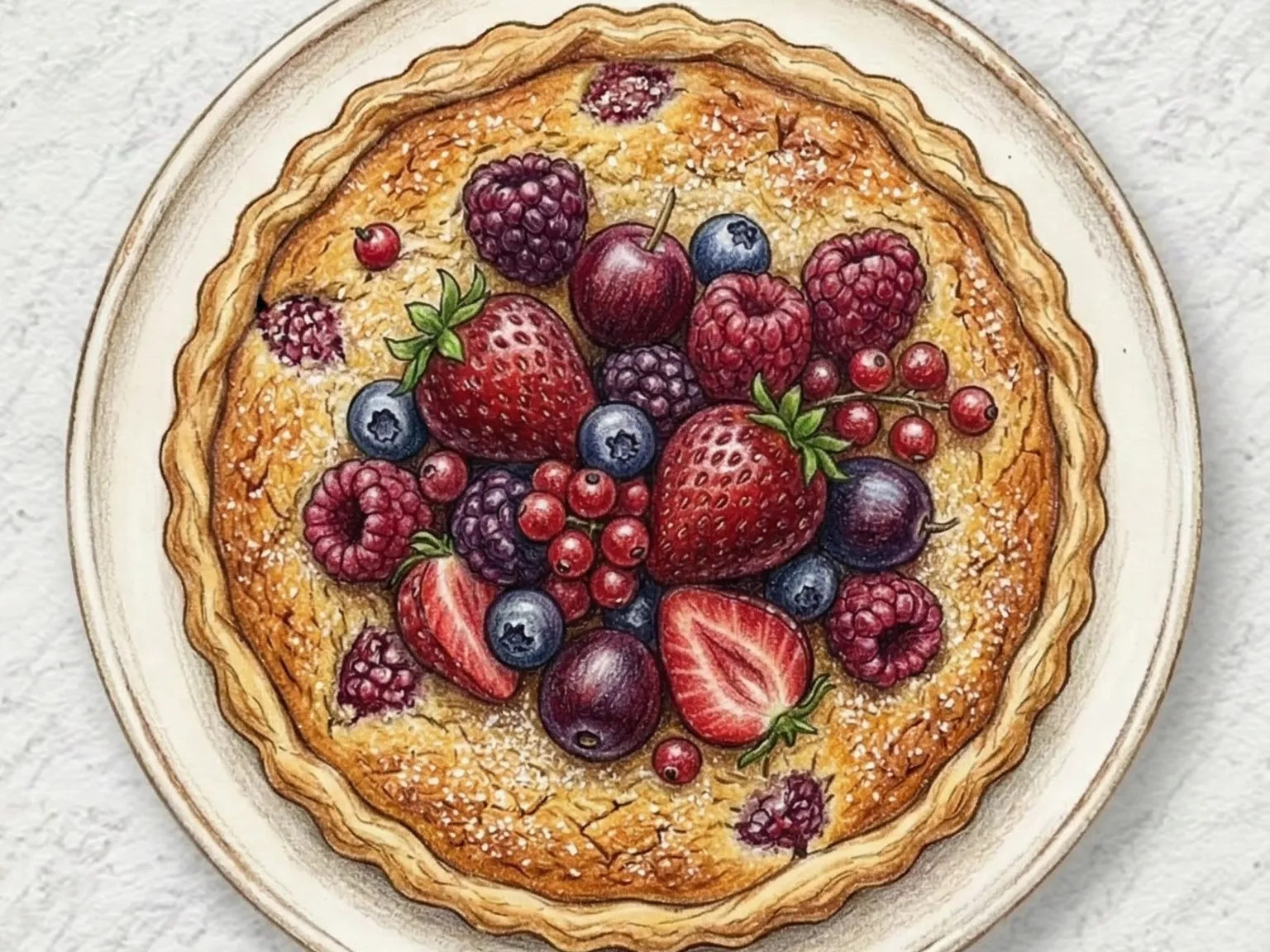 Omija Berry Frangipane Tart (Tarta frangipane de bayas de Omija)