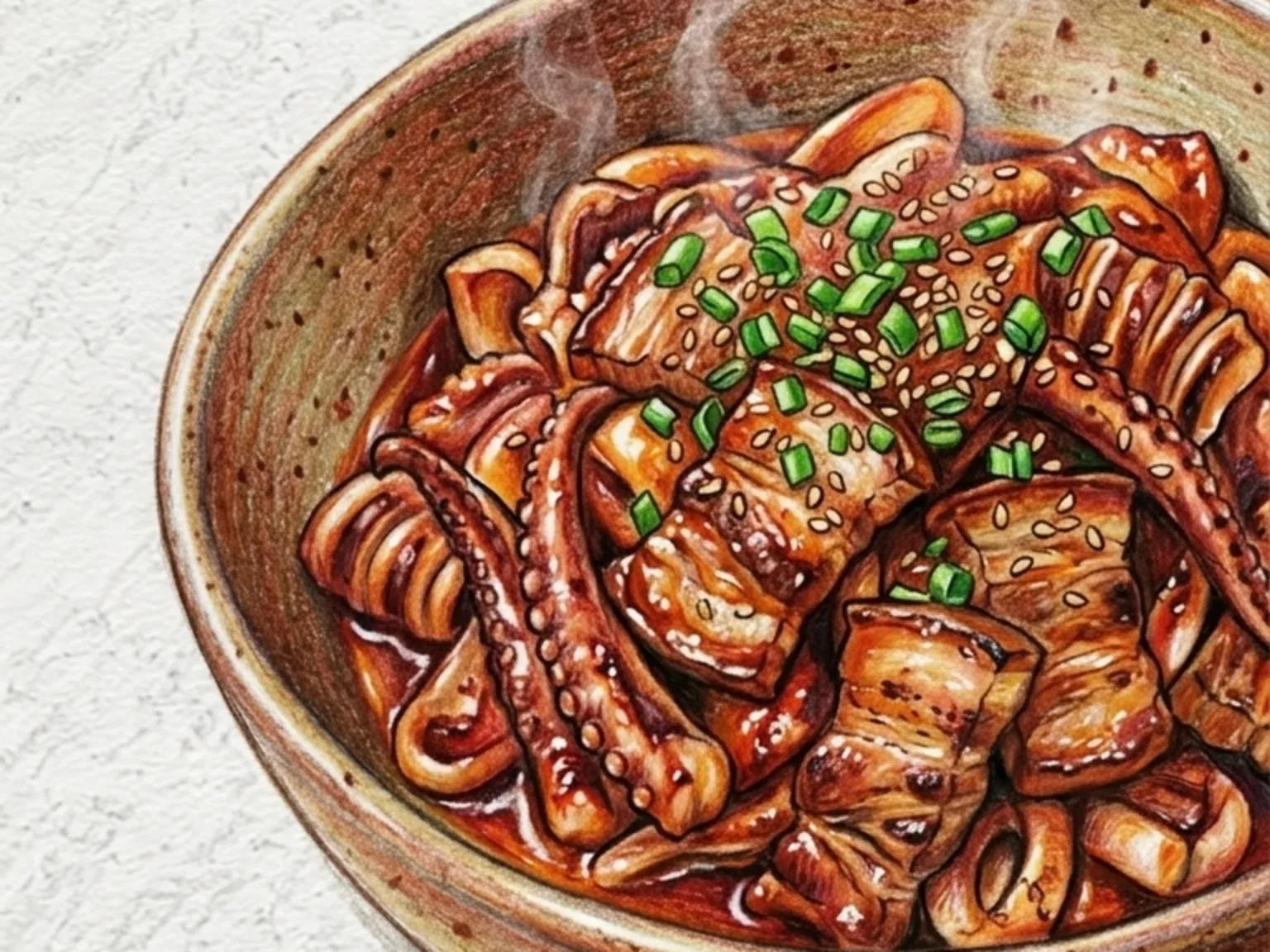 Osam-gui (calamar y panceta de cerdo a la parrilla coreano)