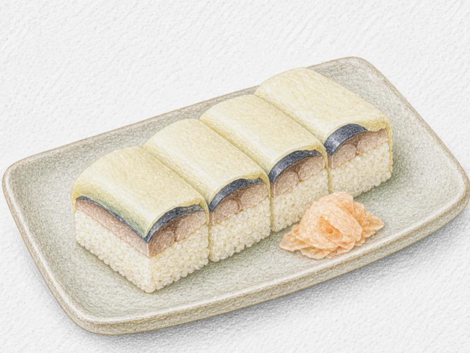 밧테라 (고등어 다시마 누름초밥)