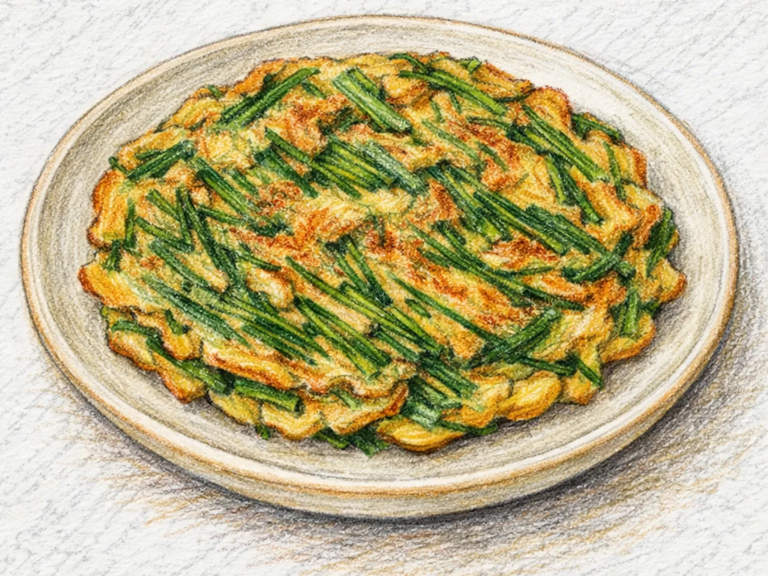 パジョン（ねぎ入りカリカリ韓国チヂミ）