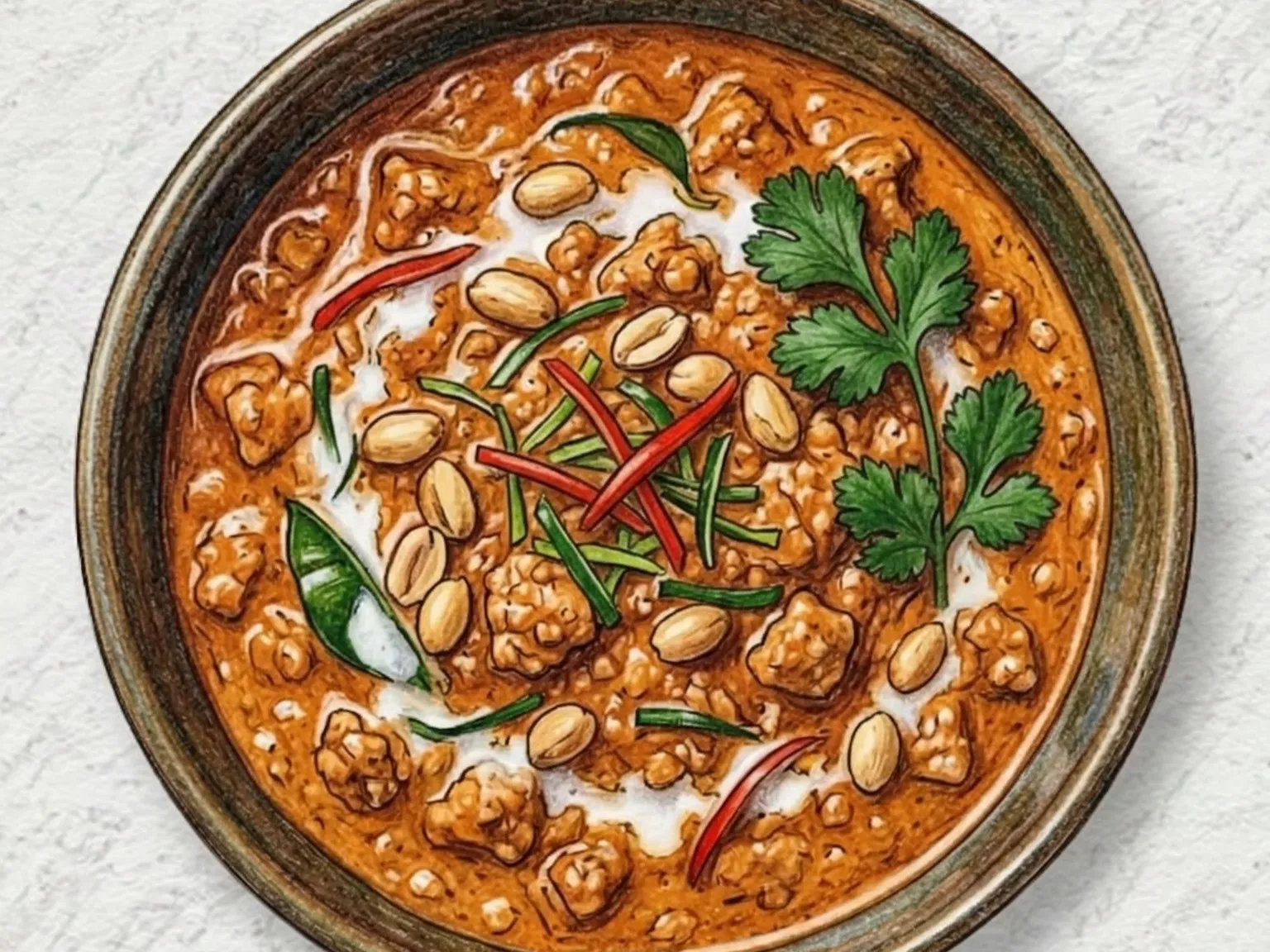 파낭 커리 (태국식 진한 땅콩 코코넛 커리)