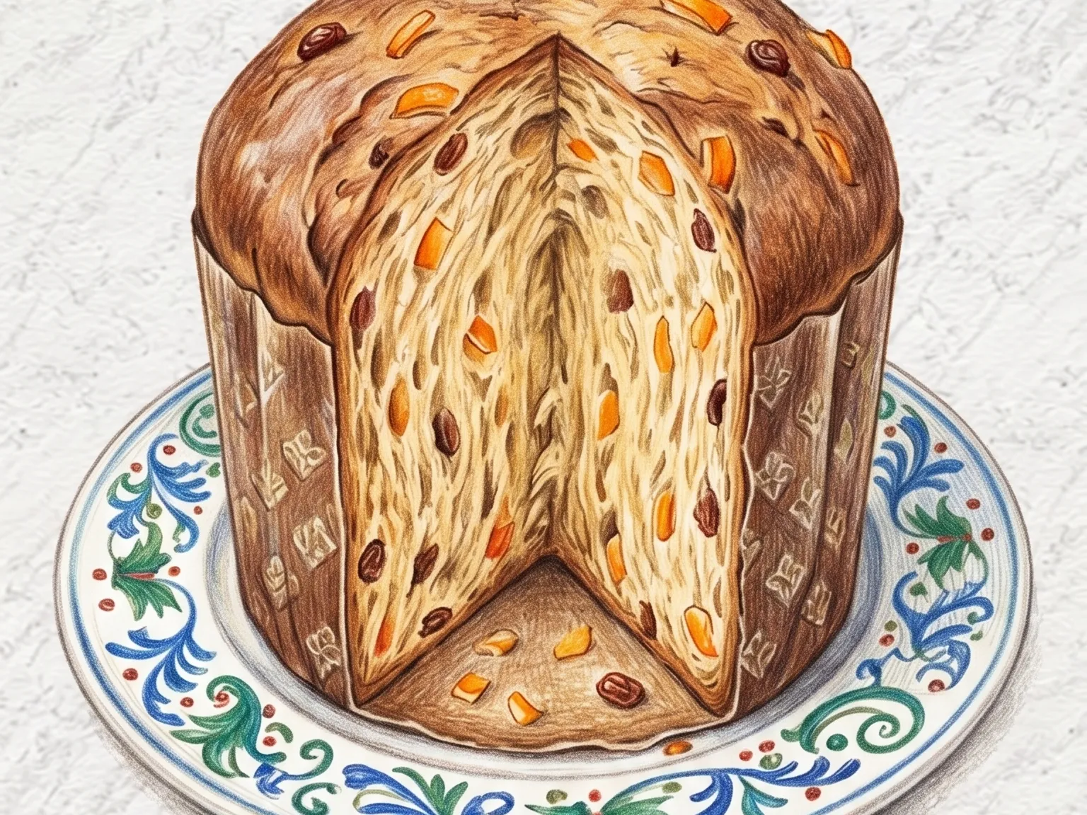 파네토네 (건포도와 오렌지필 넣은 발효 디저트 빵)