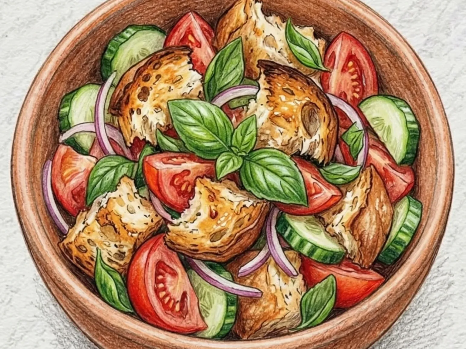 판자넬라 샐러드 (이탈리아식 ciabatta bread 샐러드)