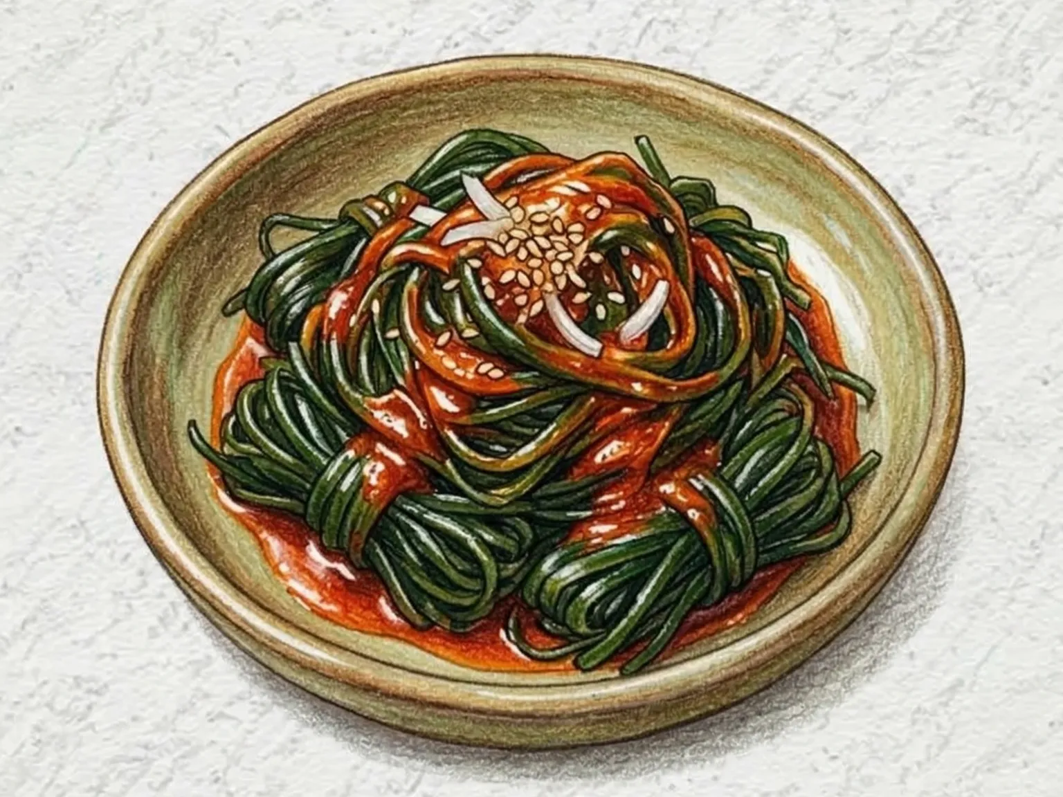 あおさの酢コチュジャン和え(冬旬の海藻甘酸っぱ和え)