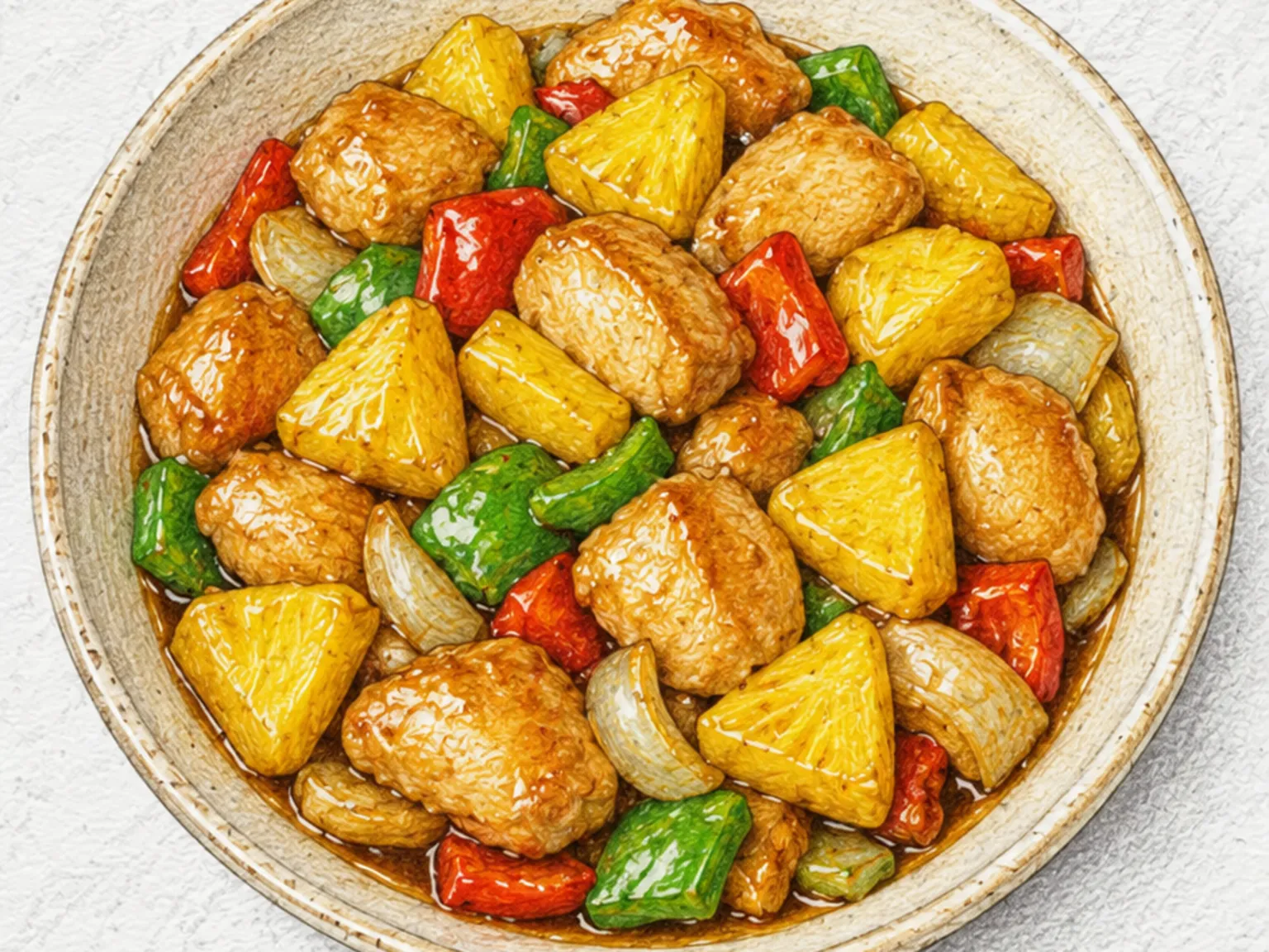 Pineapple Dak Bokkeum (salteado de pollo y piña coreano)