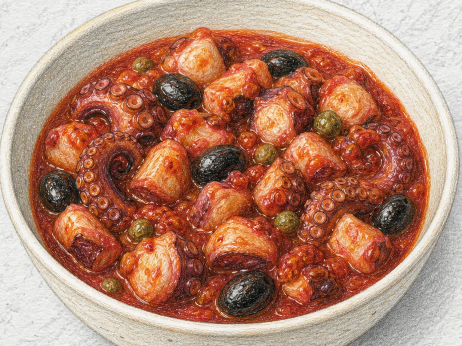 Polpo alla Luciana (Neapolitan Tomato-Braised Octopus)