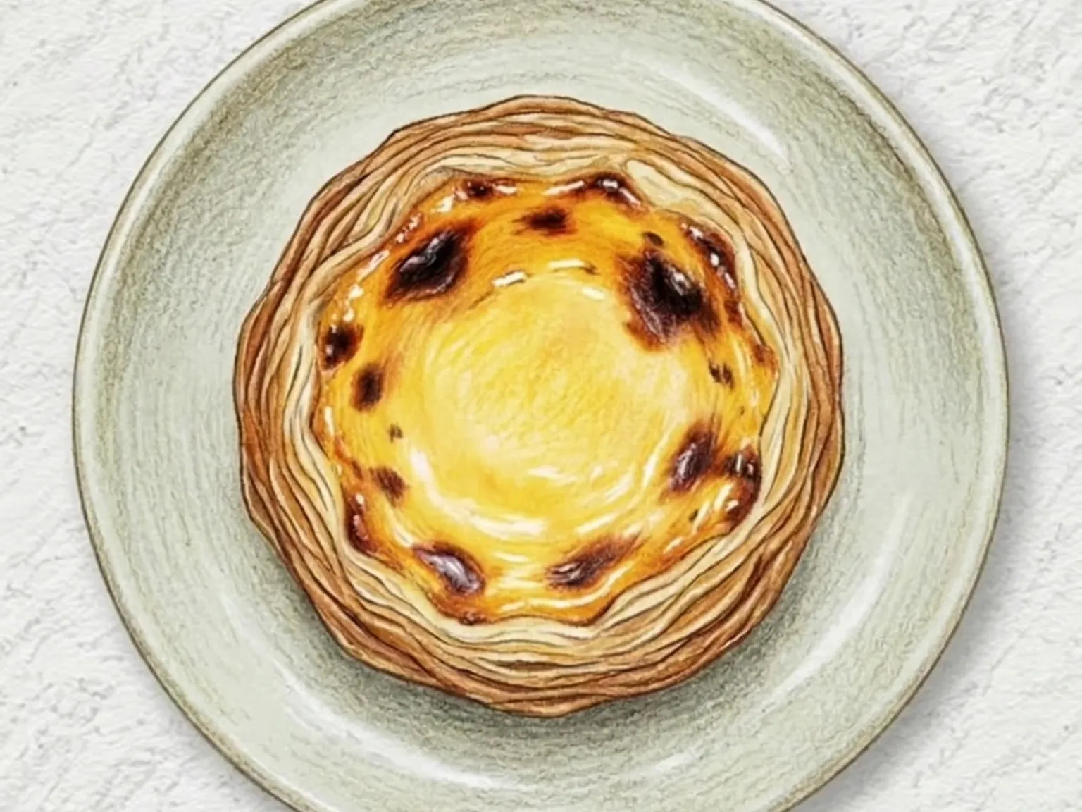 Tarta de huevo portuguesa (hojaldre crujiente con natillas caramelizadas)