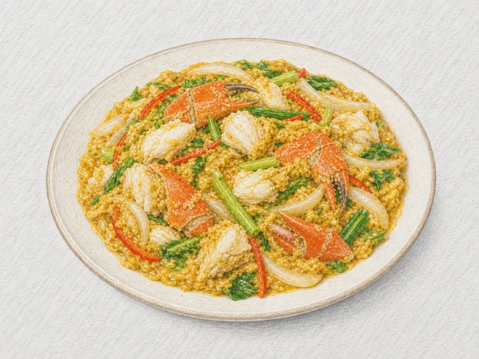 푸팟퐁커리 (태국식 게살 달걀 카레볶음)