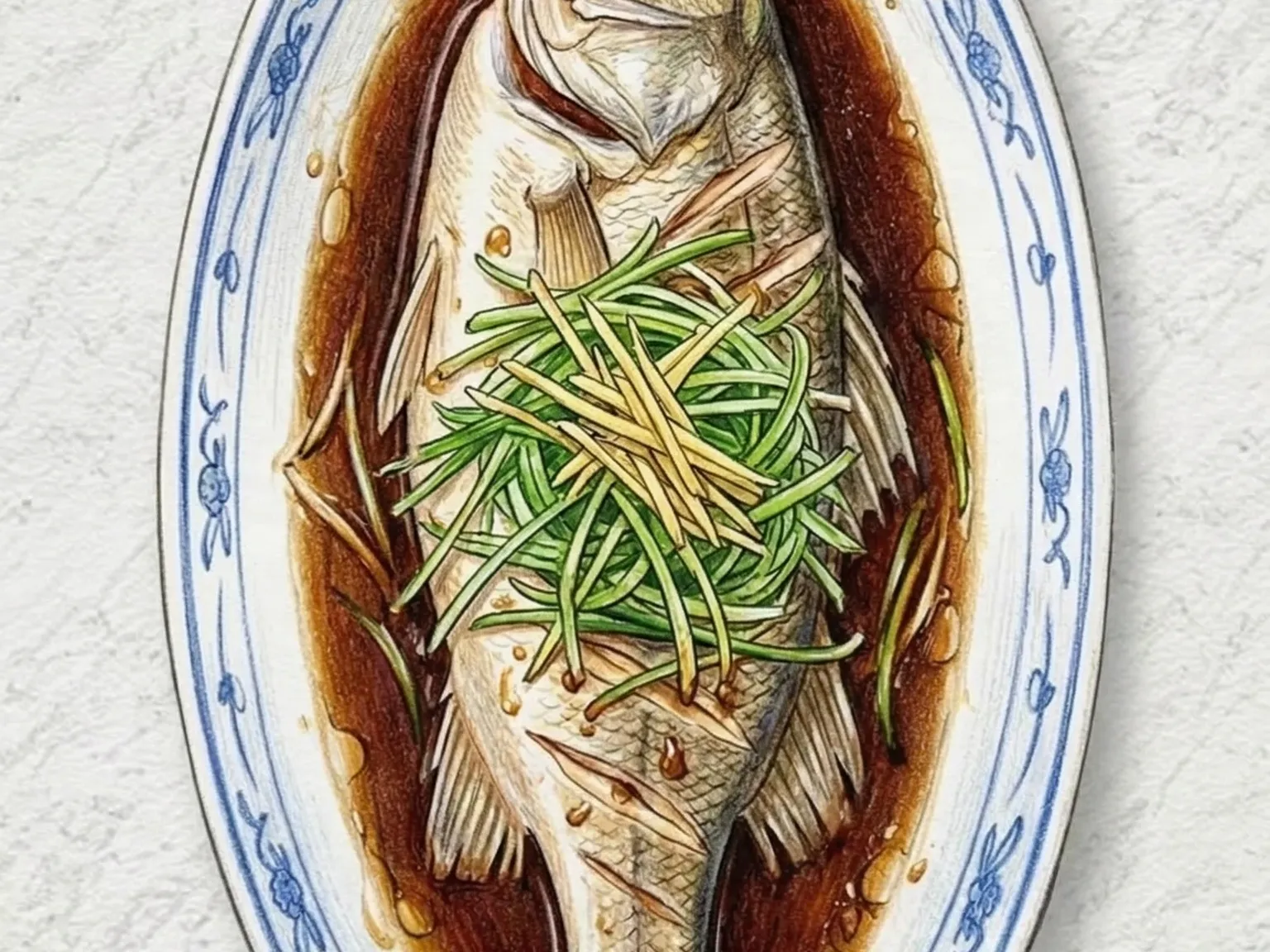 チンジョン スズキ（広東風蒸しスズキ）