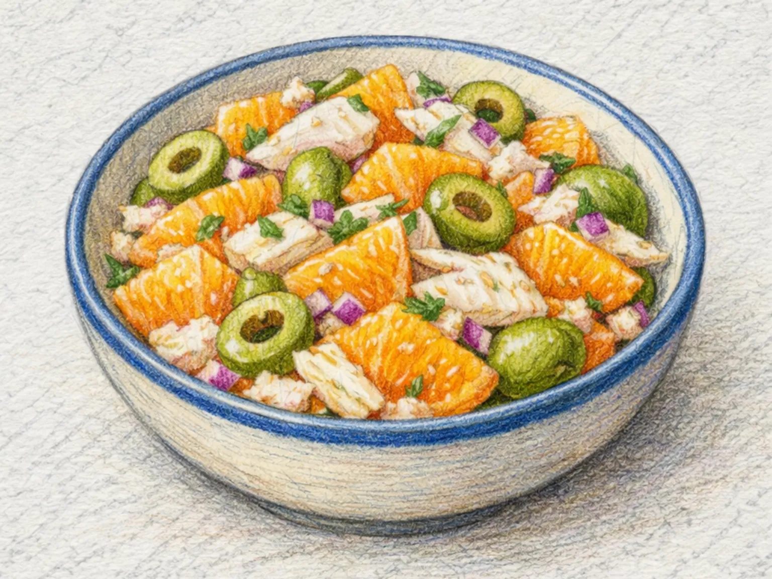 Remojón (ensalada española de bacalao y naranja)