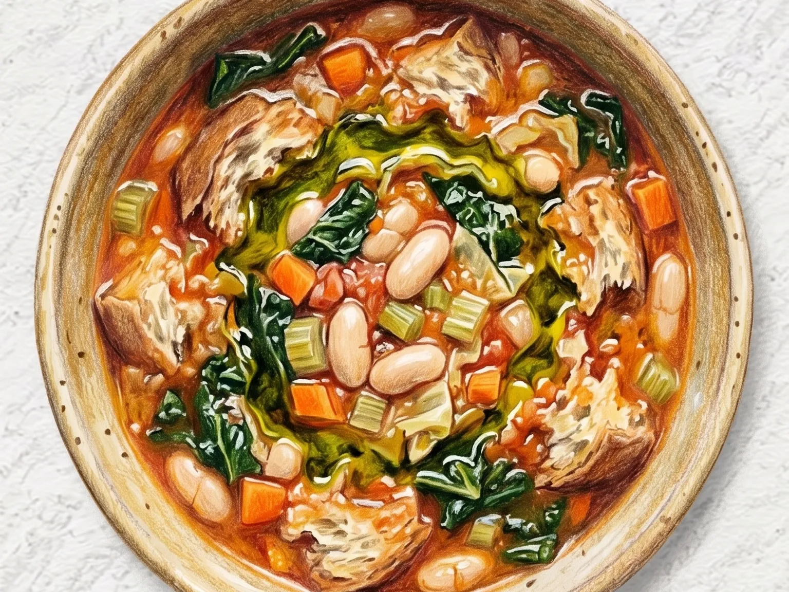 리볼리타 (토스카나 빵 콩 채소 수프)