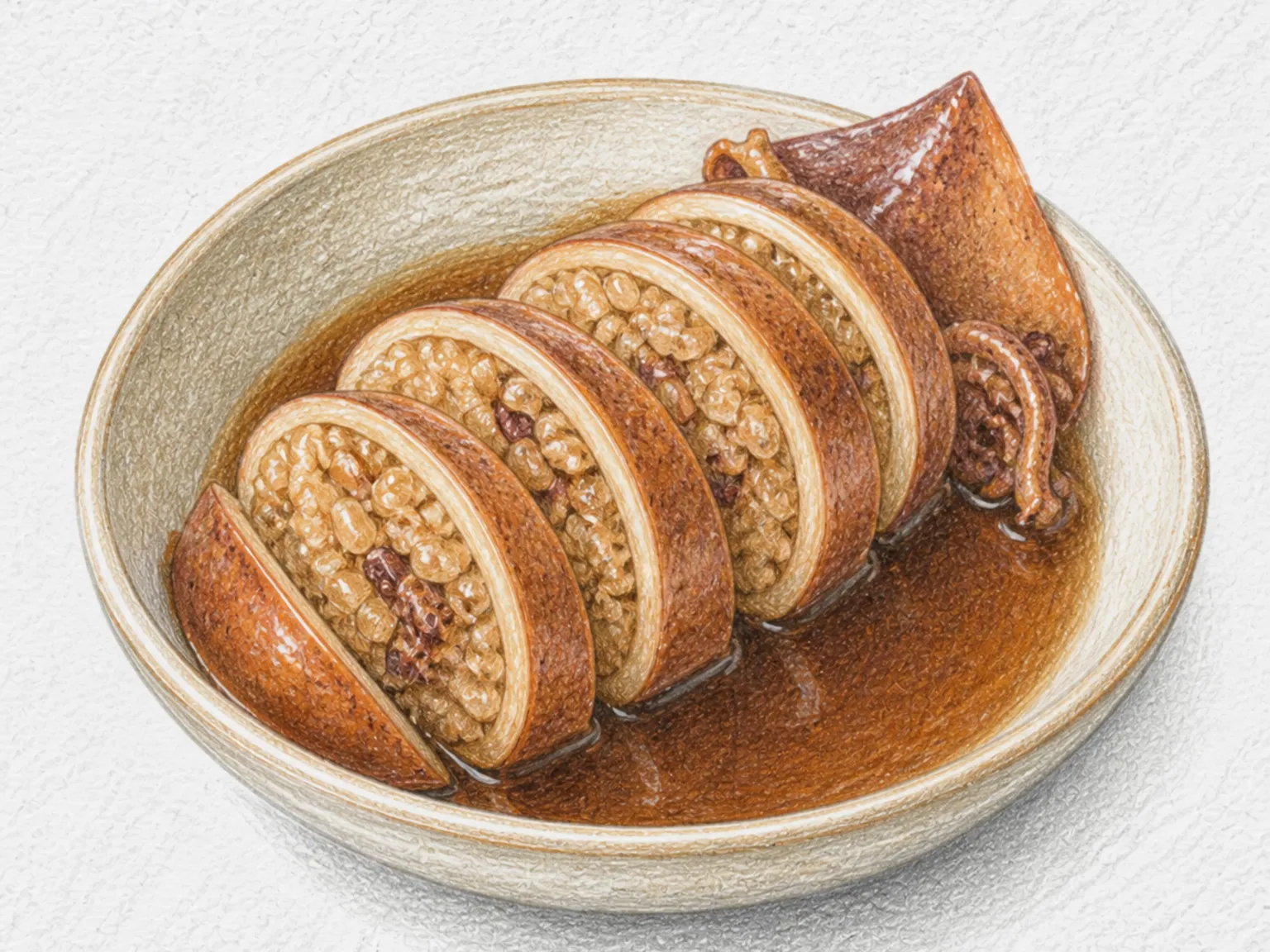 Ikameshi (Rice-Stuffed Squid)