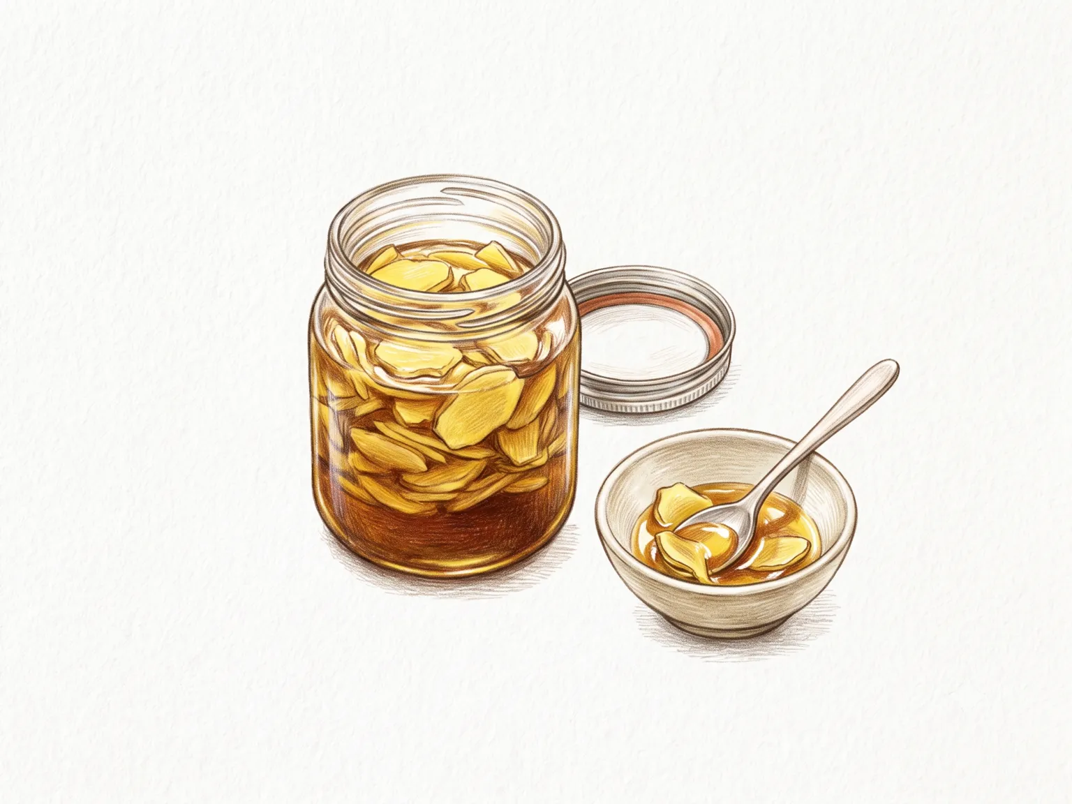 Korean Ginger Syrup Preserve (Saenggang-cheong)