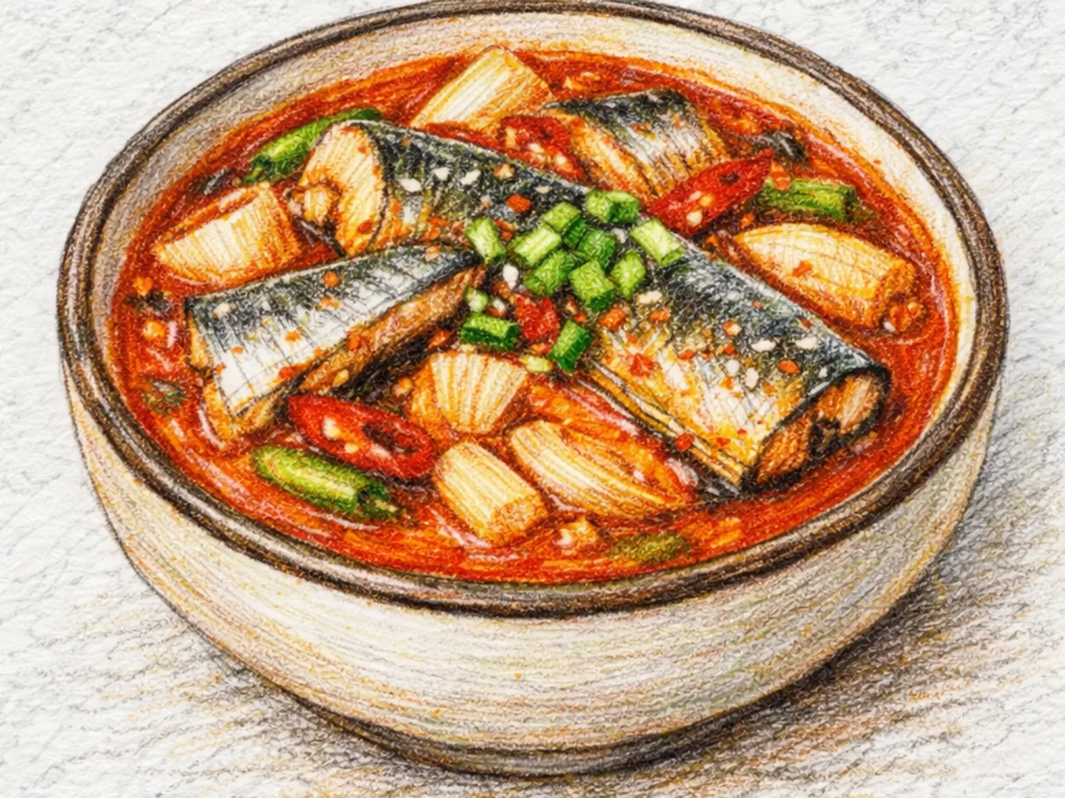 Saengseon Jjigae (estofado de pescado picante coreano)