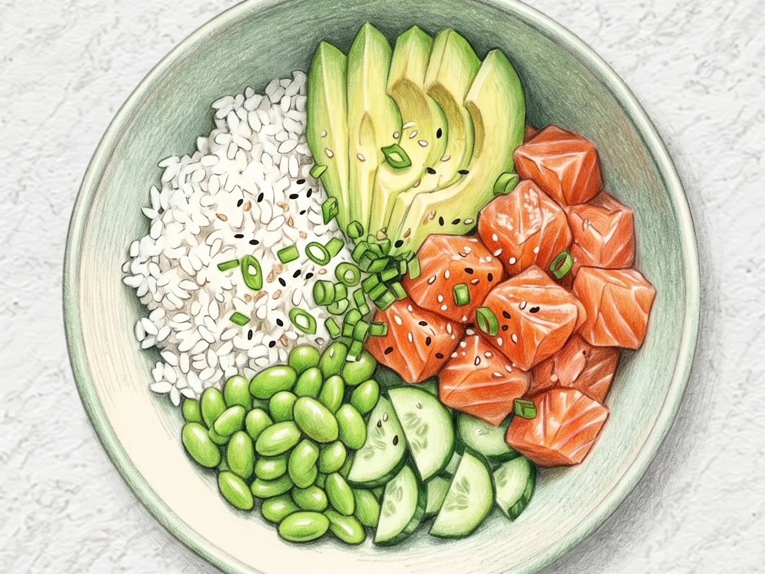 연어 포케볼 (하와이식 sashimi-grade salmon)