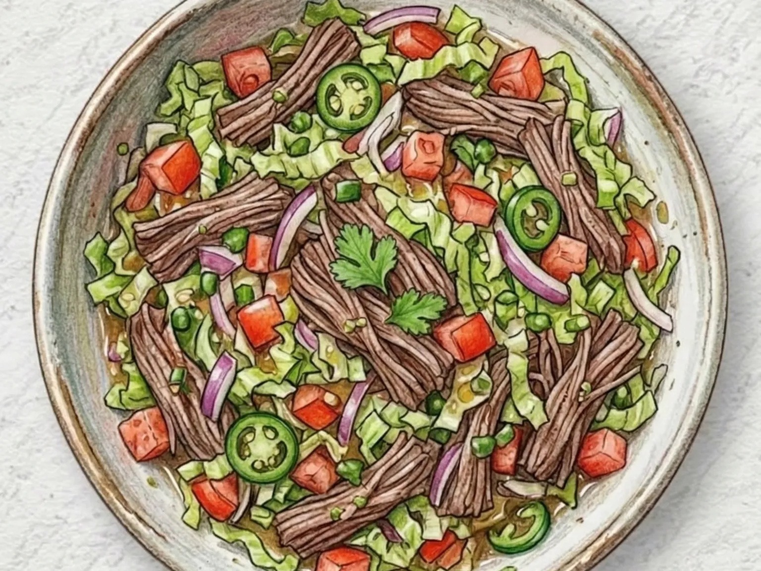 살피콘 데 레스 (멕시코식 소고기 샐러드)