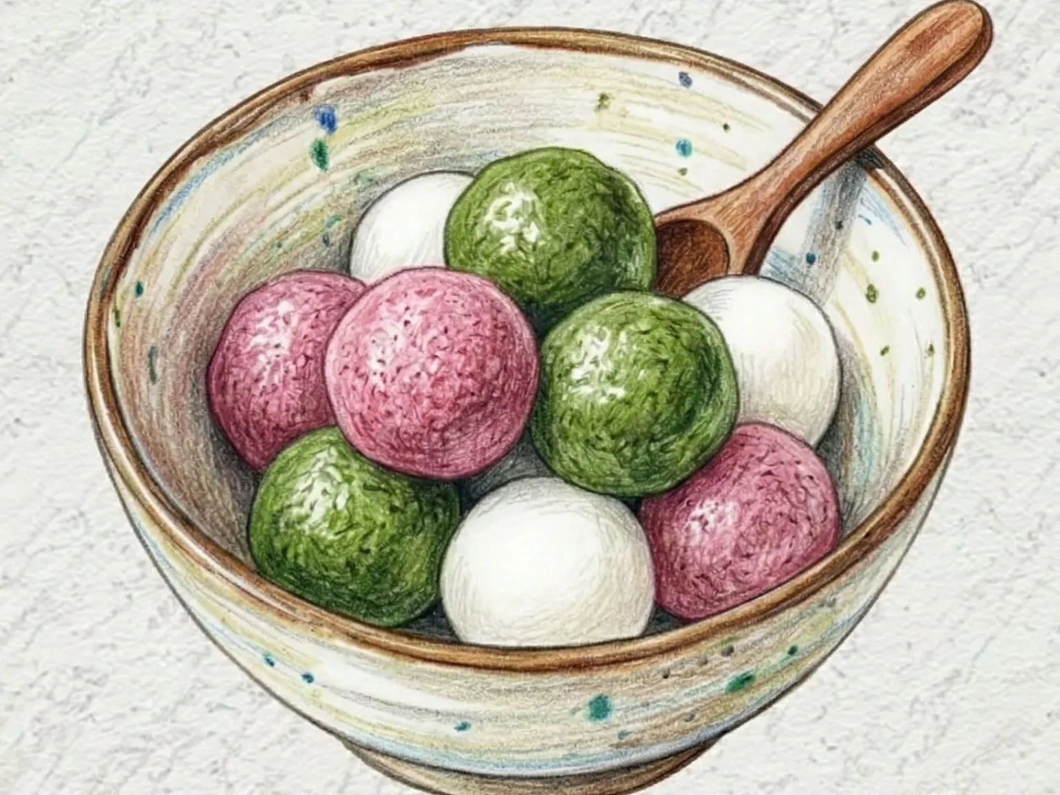 Samsek gyeongdan (bolitas de arroz de tres colores)